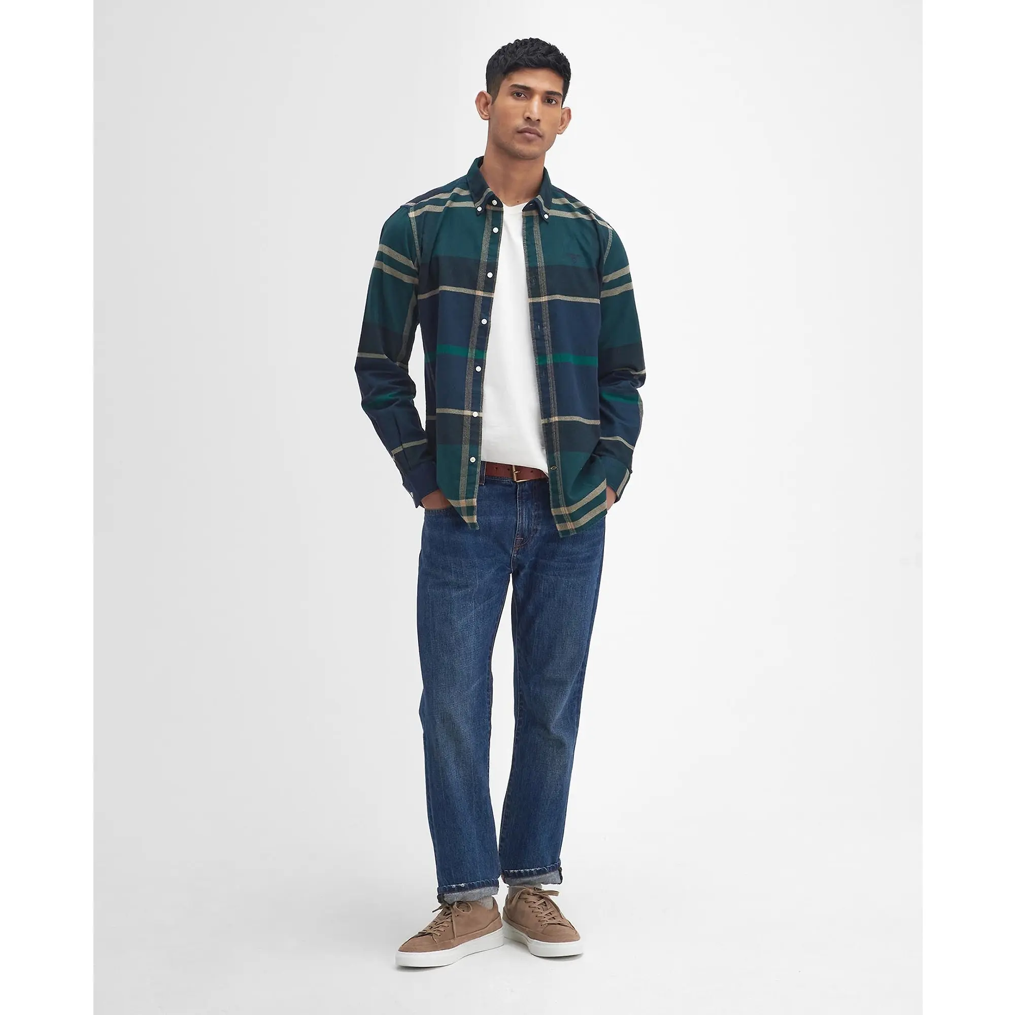 Product image 4 of 7 of Barbour Men's Iceloch Tailored Fit Shirt - Green Loch