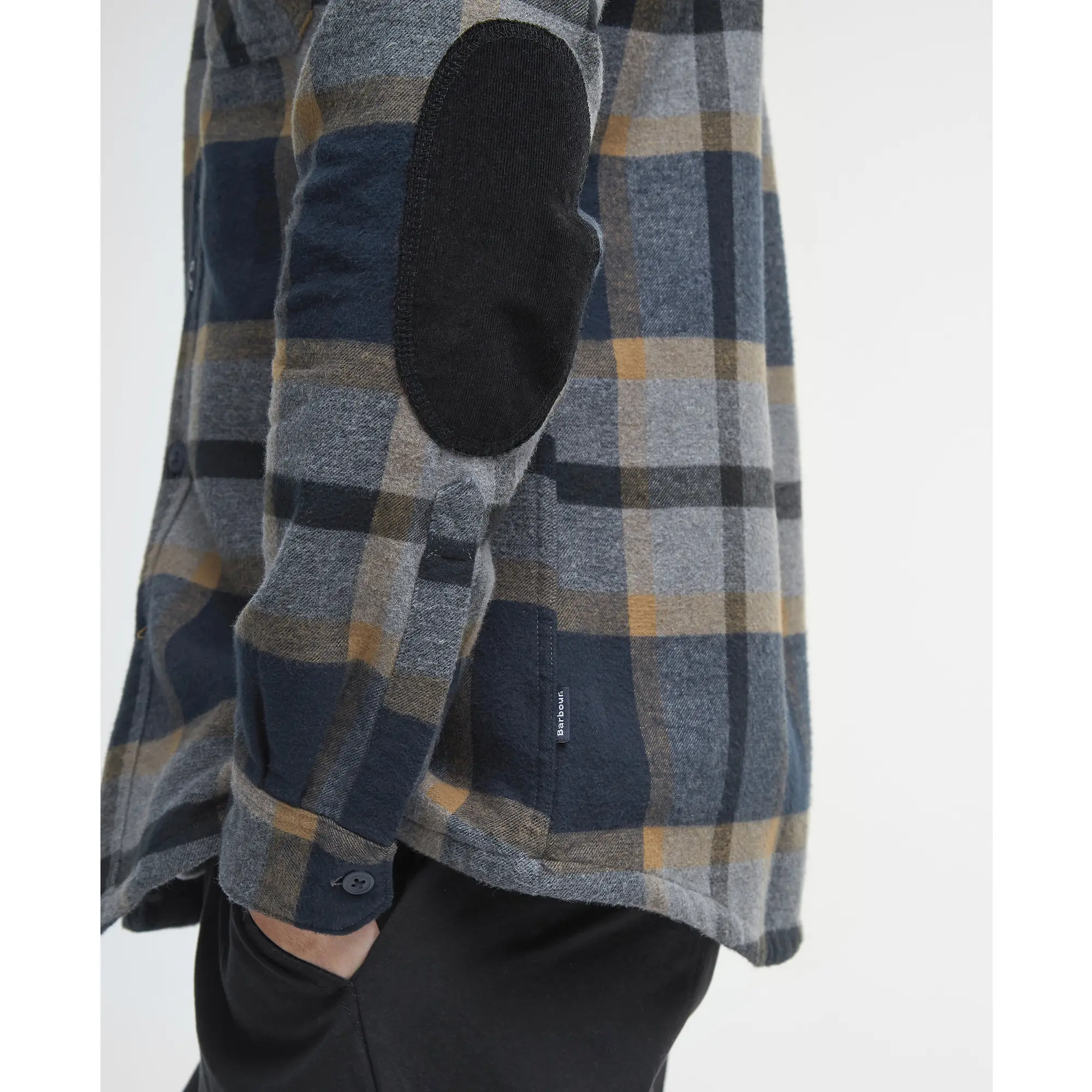 Product image 5 of 7 of Barbour Men's Rhobell Rugged Tailored Shirt - Grey Marl