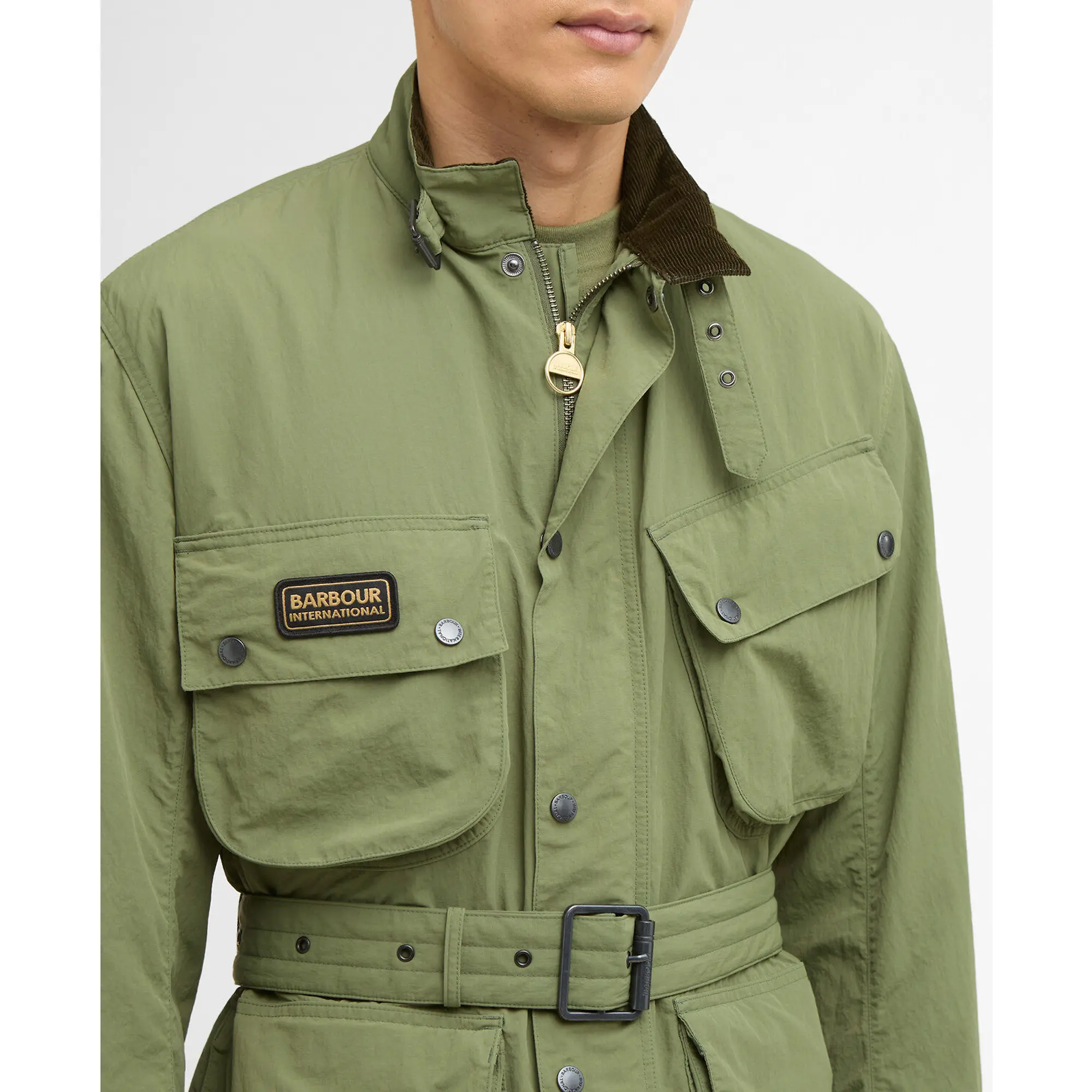Product image 6 of 7 of Barbour International Men's Contemporary A7 Showerproof Jacket - Burnt Olive