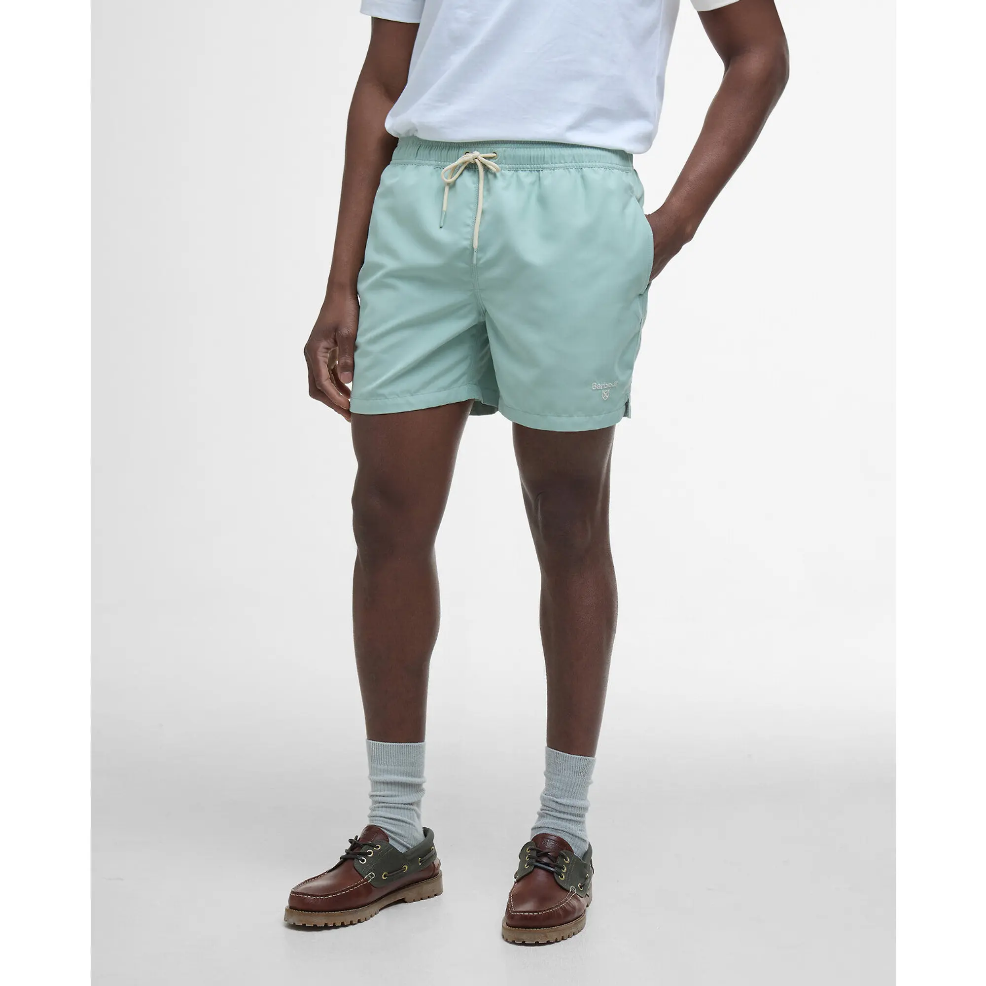 Product image 3 of 7 of Barbour Men's Logo Swim Shorts - Pale Apple