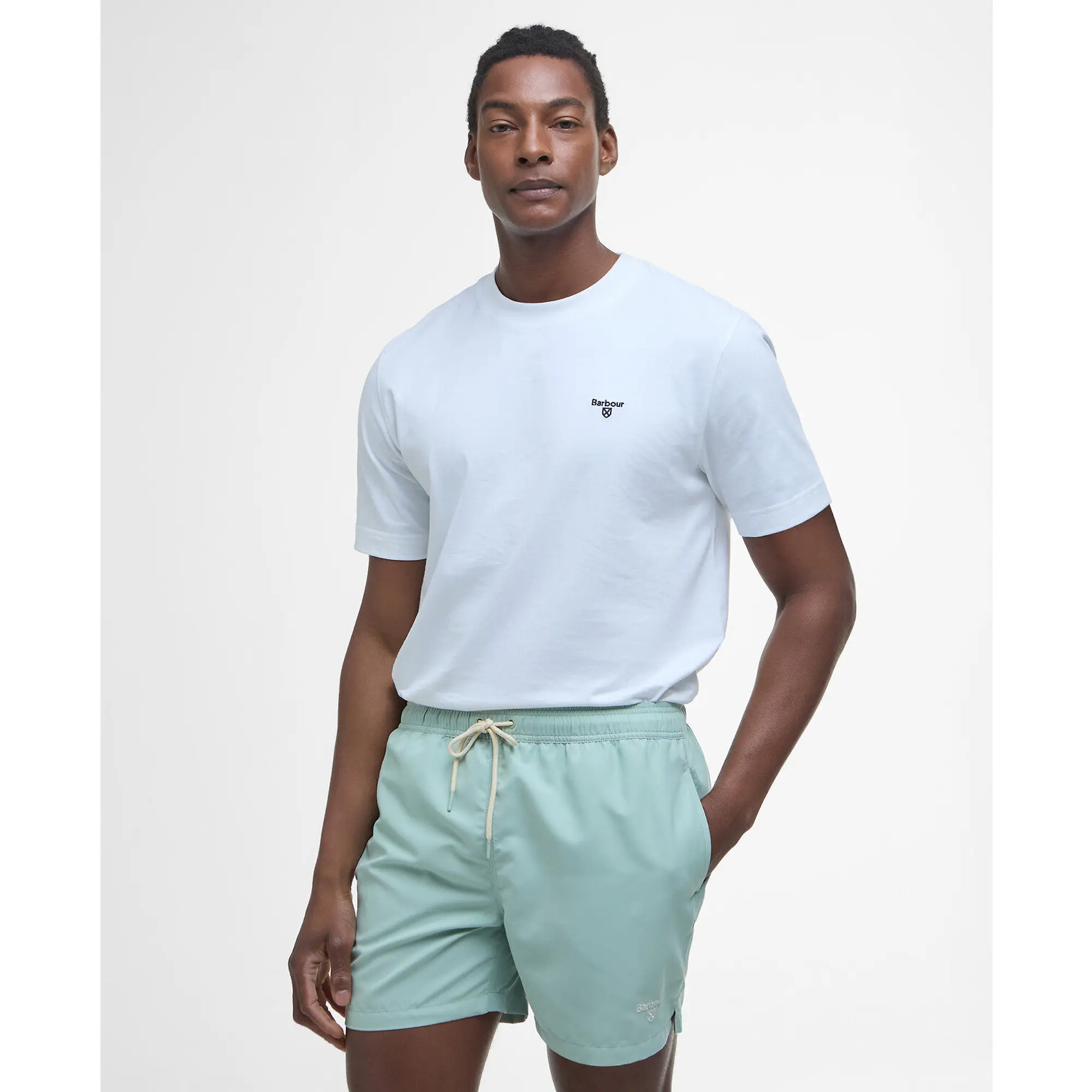 Product image 5 of 7 of Barbour Men's Logo Swim Shorts - Pale Apple