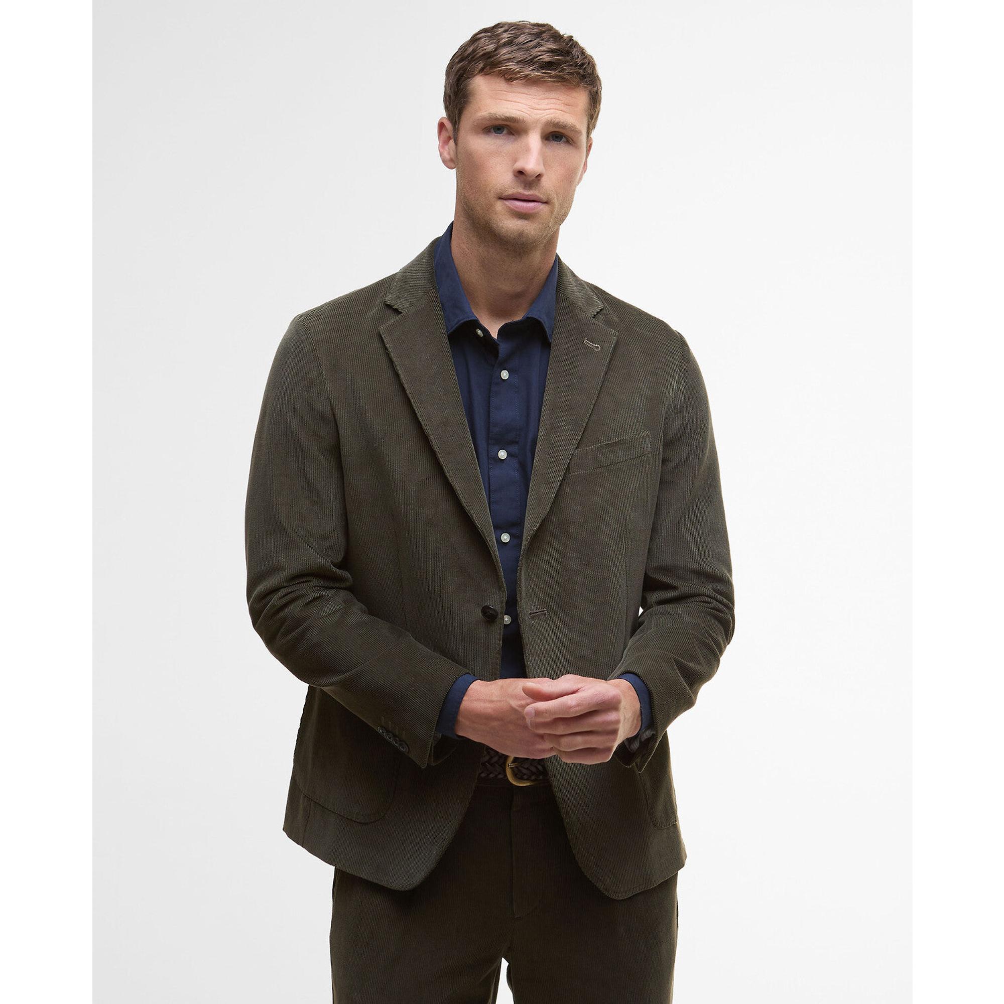 Barbour Men's Wallington Cord Blazer - Olive | British Attire