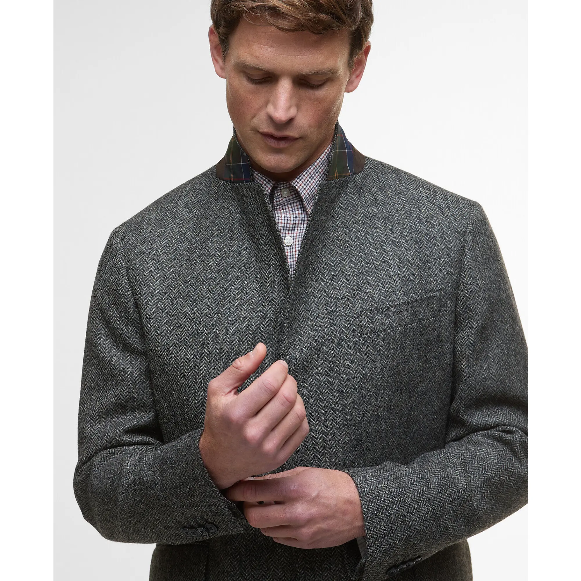 Product image 5 of 7 of Barbour Men's Firth Moons Herringbone Blazer - Grey