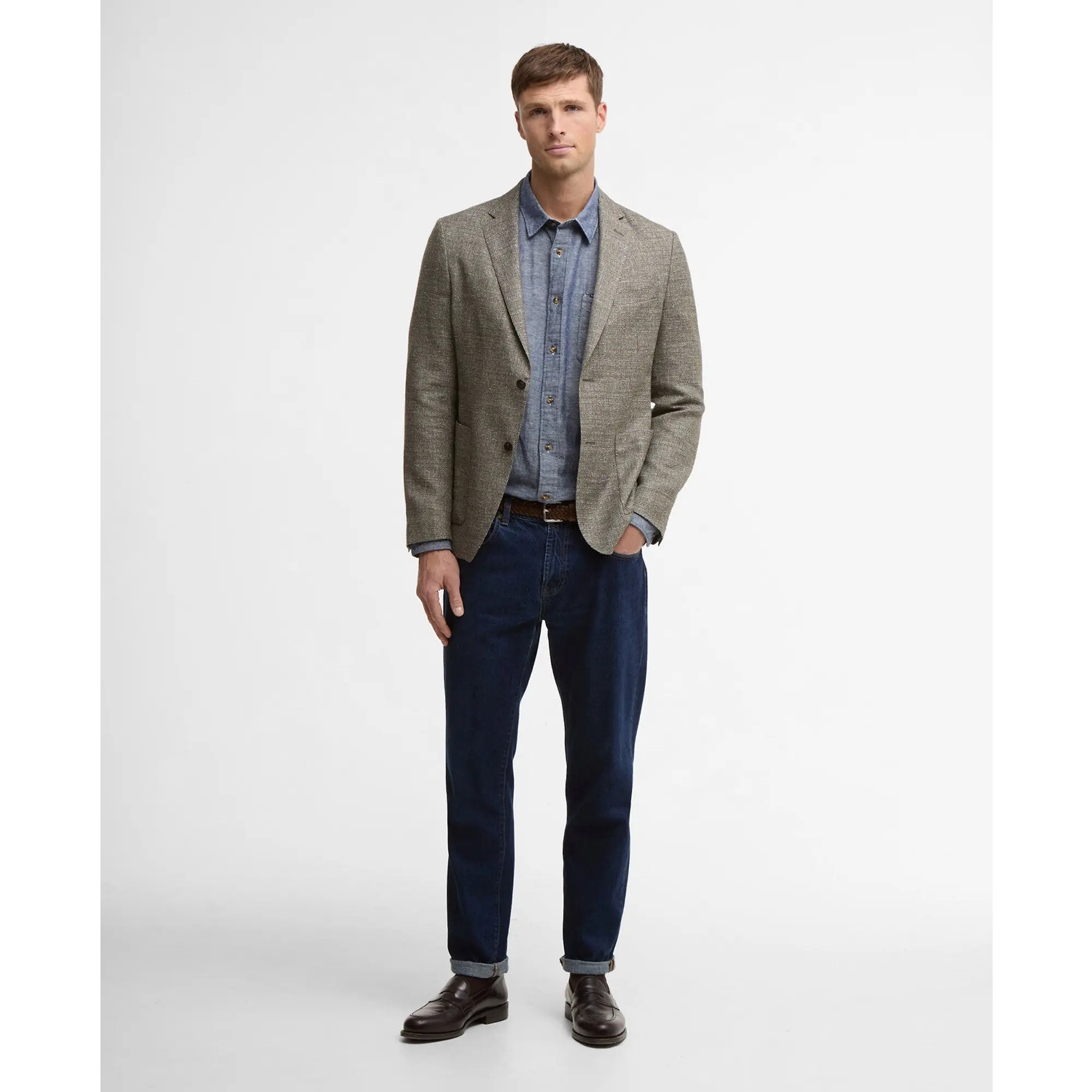 Product image 3 of 7 of Barbour Men's Auckland Melange Blazer - Olive