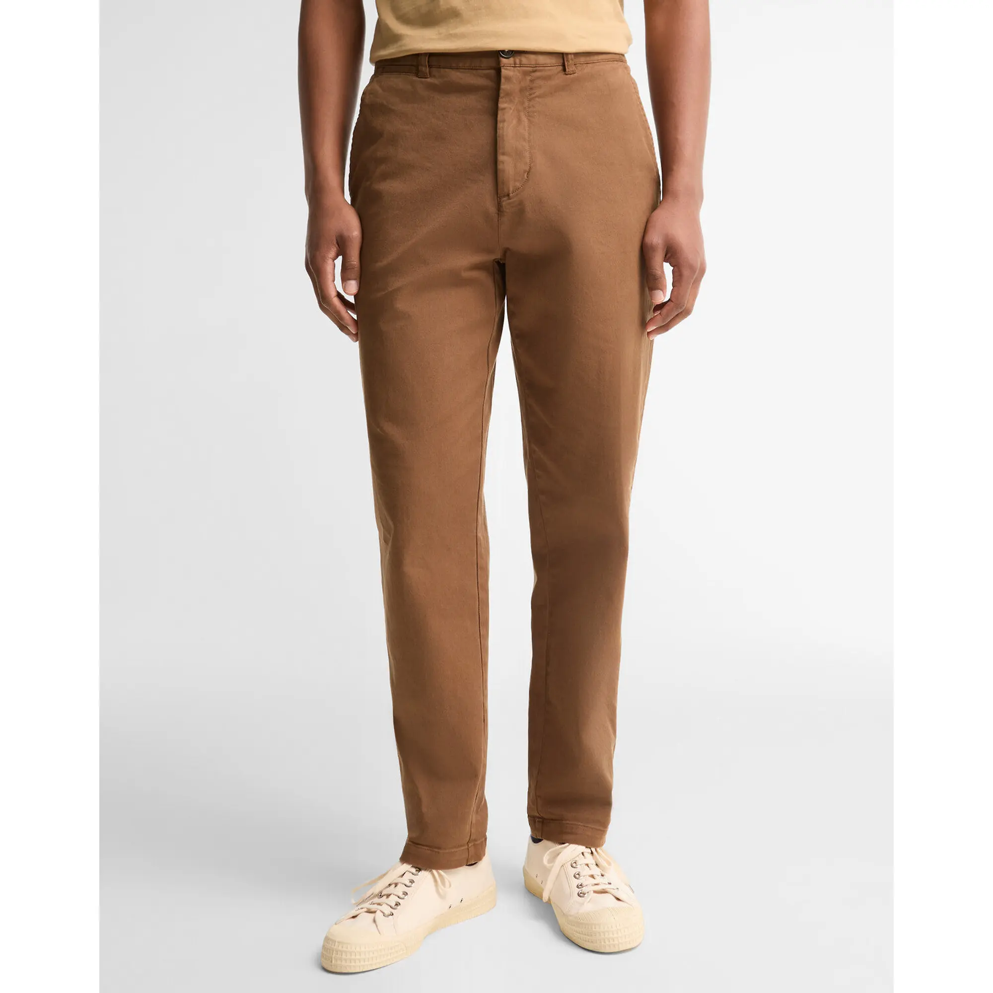 Product image 3 of 6 of Barbour Men's Washed Stretch Tailored Trousers - Dark Sand