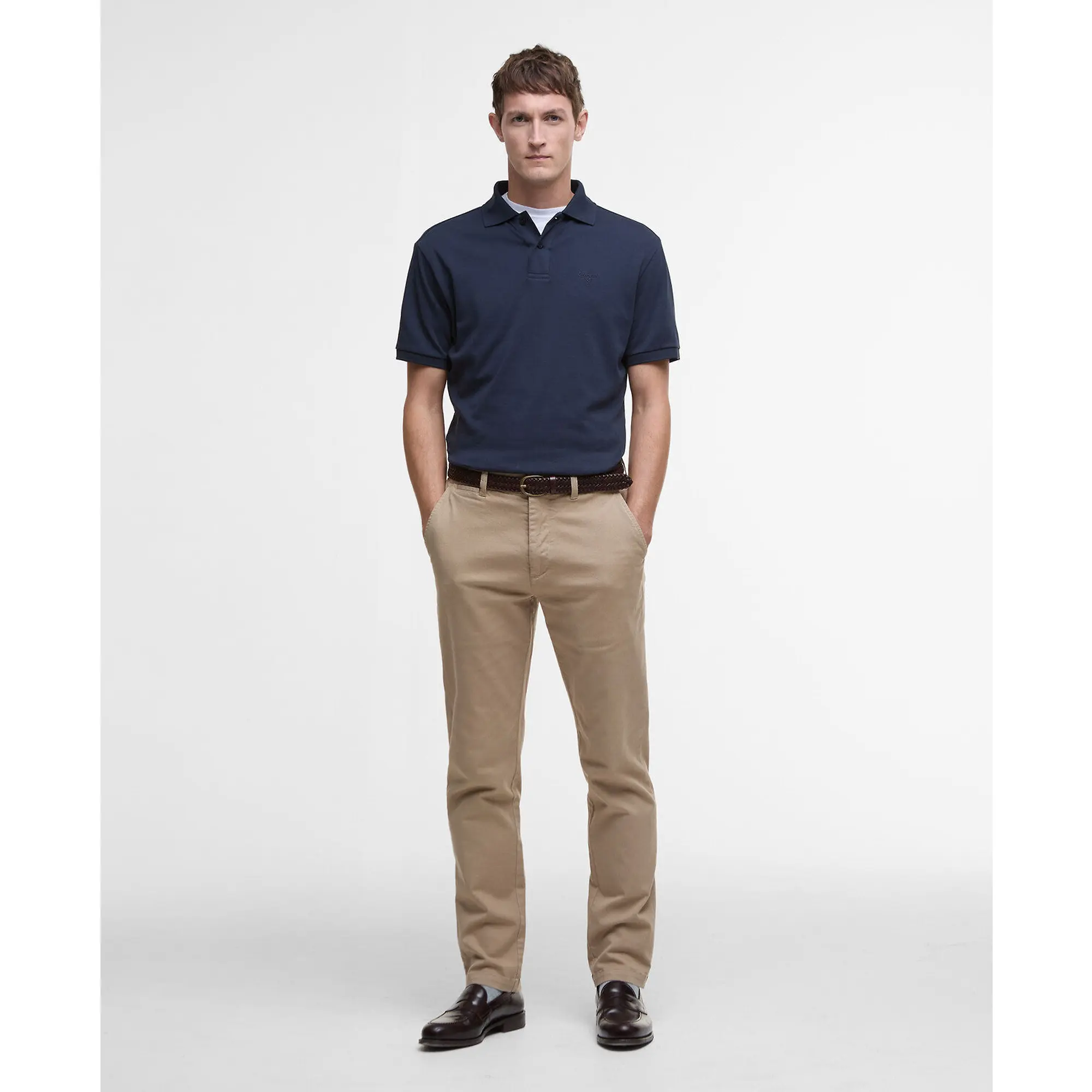 Product image 2 of 6 of Barbour Men's Washed Stretch Tailored Trousers - Washed Stone