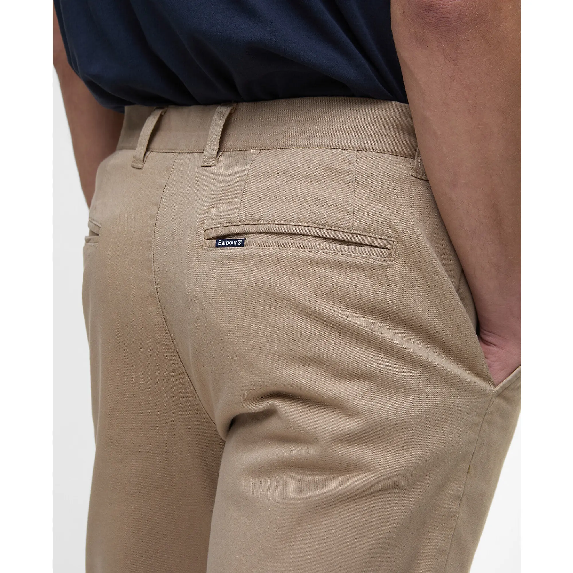 Product image 6 of 6 of Barbour Men's Washed Stretch Tailored Trousers - Washed Stone