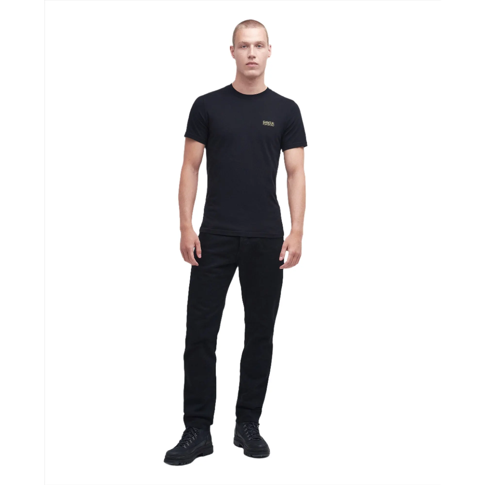 Product image 2 of 5 of Barbour International Men's Small Logo T-Shirt - Black/Yellow