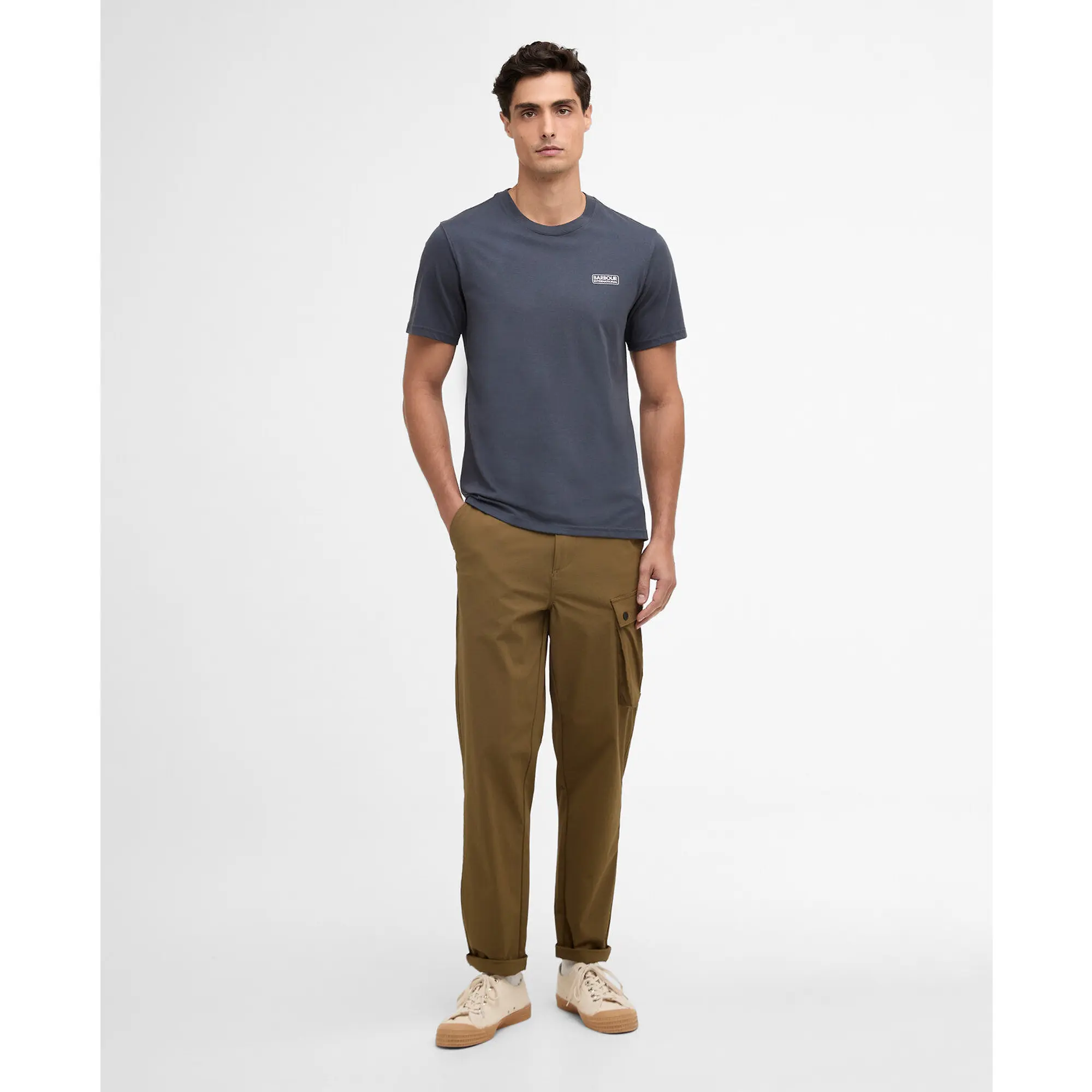 Product image 3 of 5 of Barbour International Men's Small Logo T-Shirt - Storm Grey