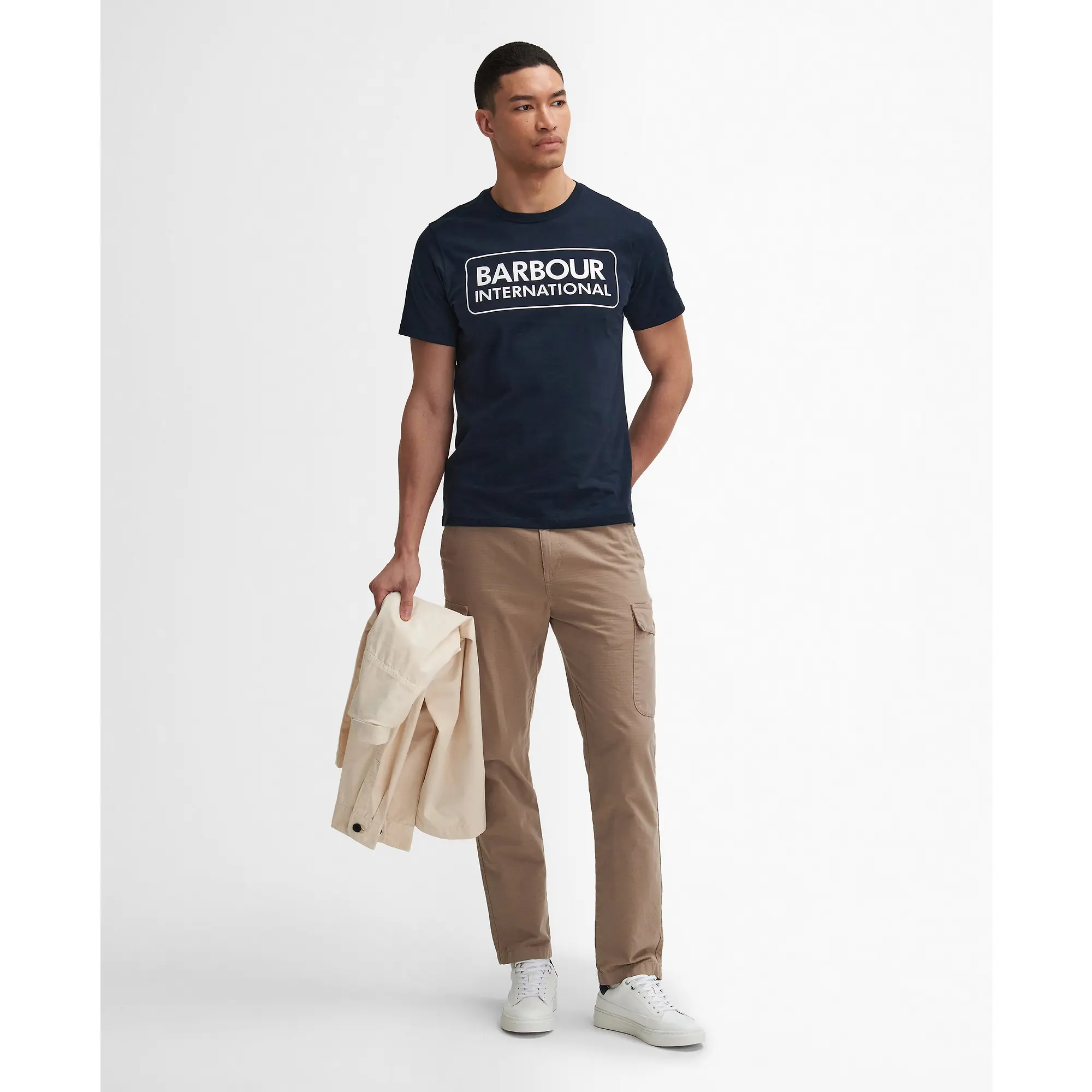 Product image 3 of 5 of Barbour International Men's Essential Large Logo T-Shirt - Navy