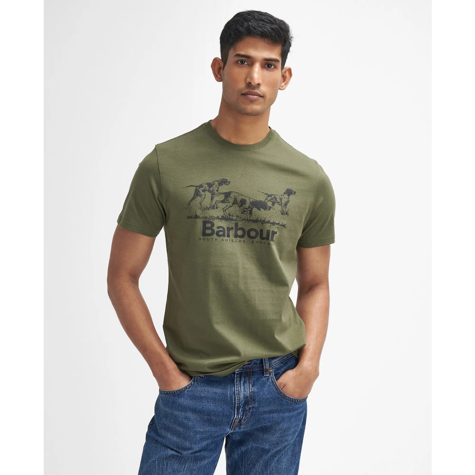 Product image 2 of 5 of Barbour Men's Field Dog Graphic T-Shirt - Mid Olive