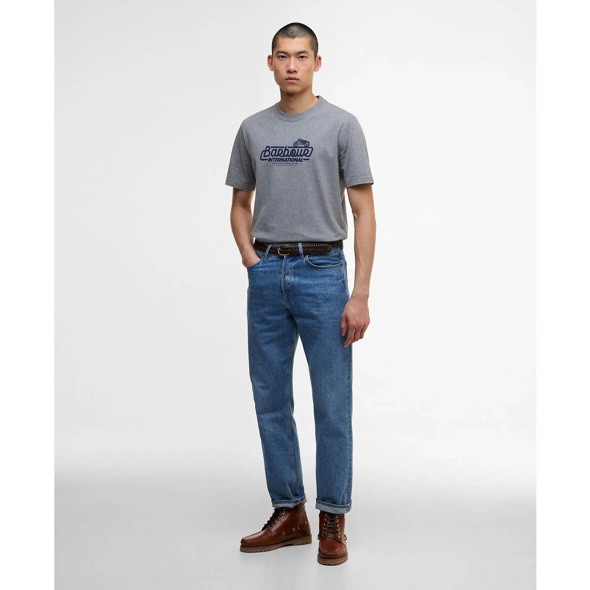 Product image 3 of 5 of Barbour International Men's Pillion Graphic T-Shirt - Anthracite Marl