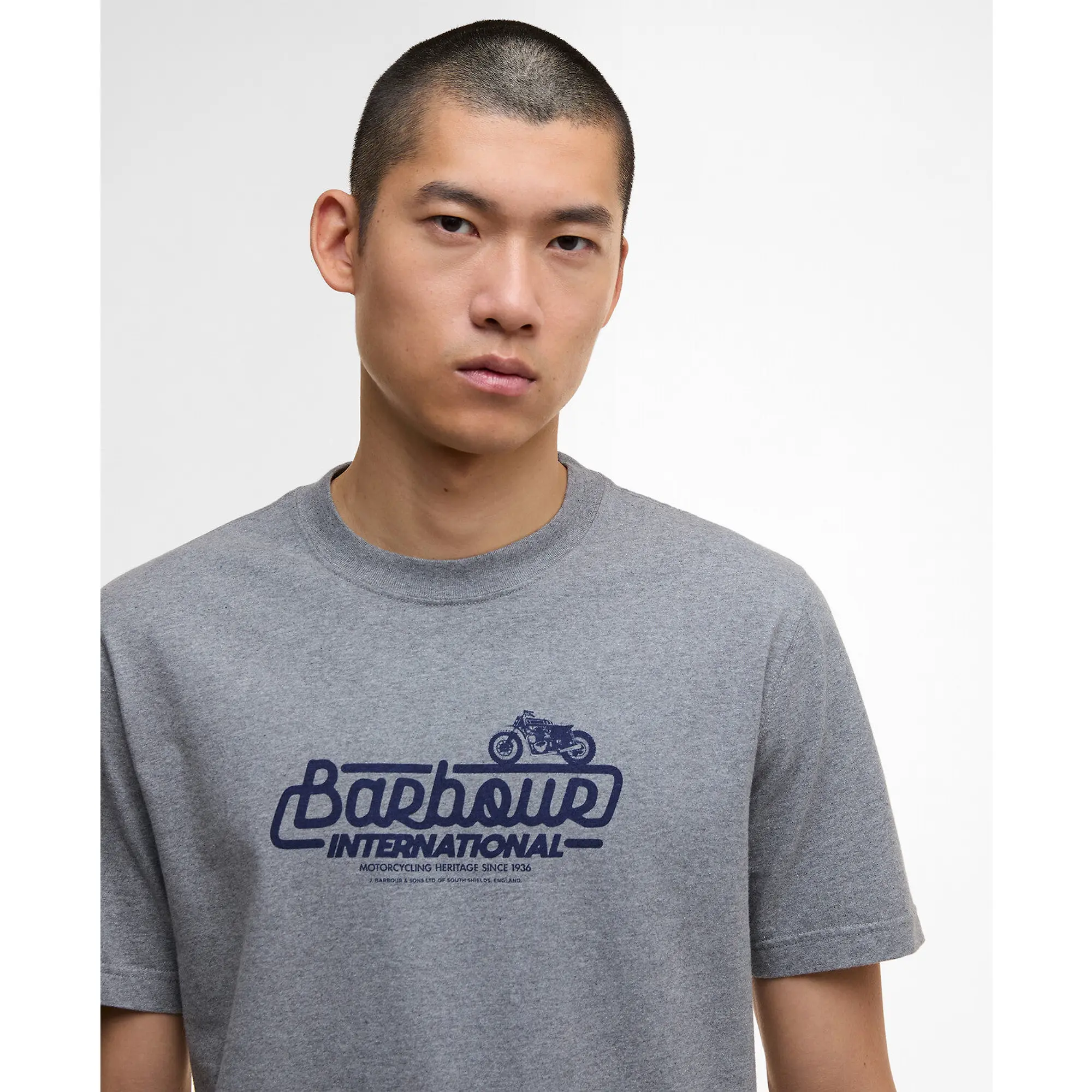 Product image 5 of 5 of Barbour International Men's Pillion Graphic T-Shirt - Anthracite Marl
