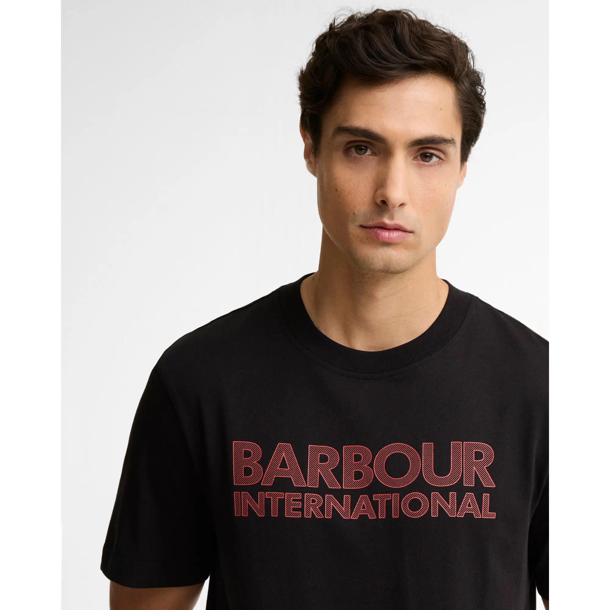 Product image 5 of 5 of Barbour International Men's Essential Tee - Black / Fire Whirl
