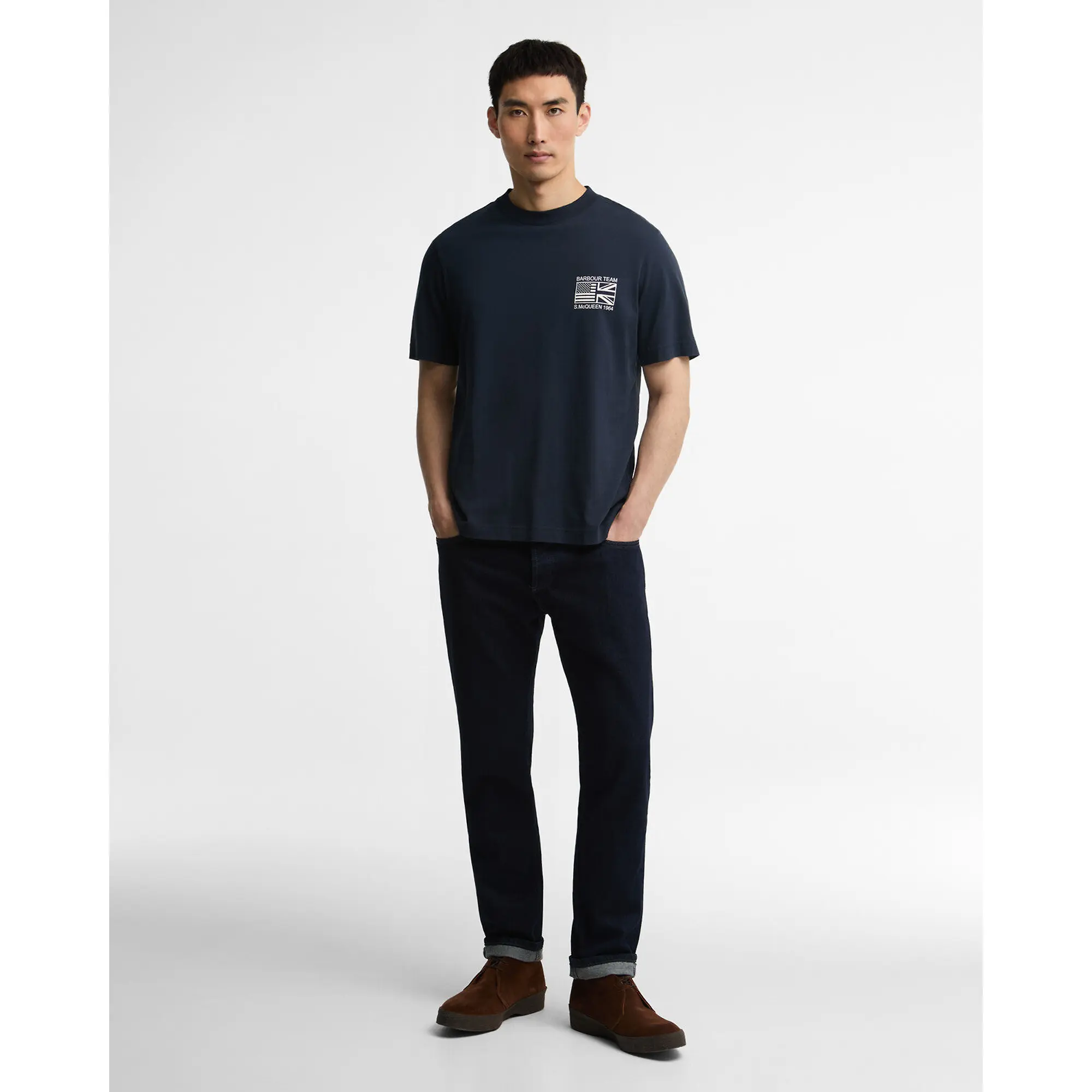 Product image 3 of 7 of Barbour International Men's Steve McQueen Grange Tee - Navy