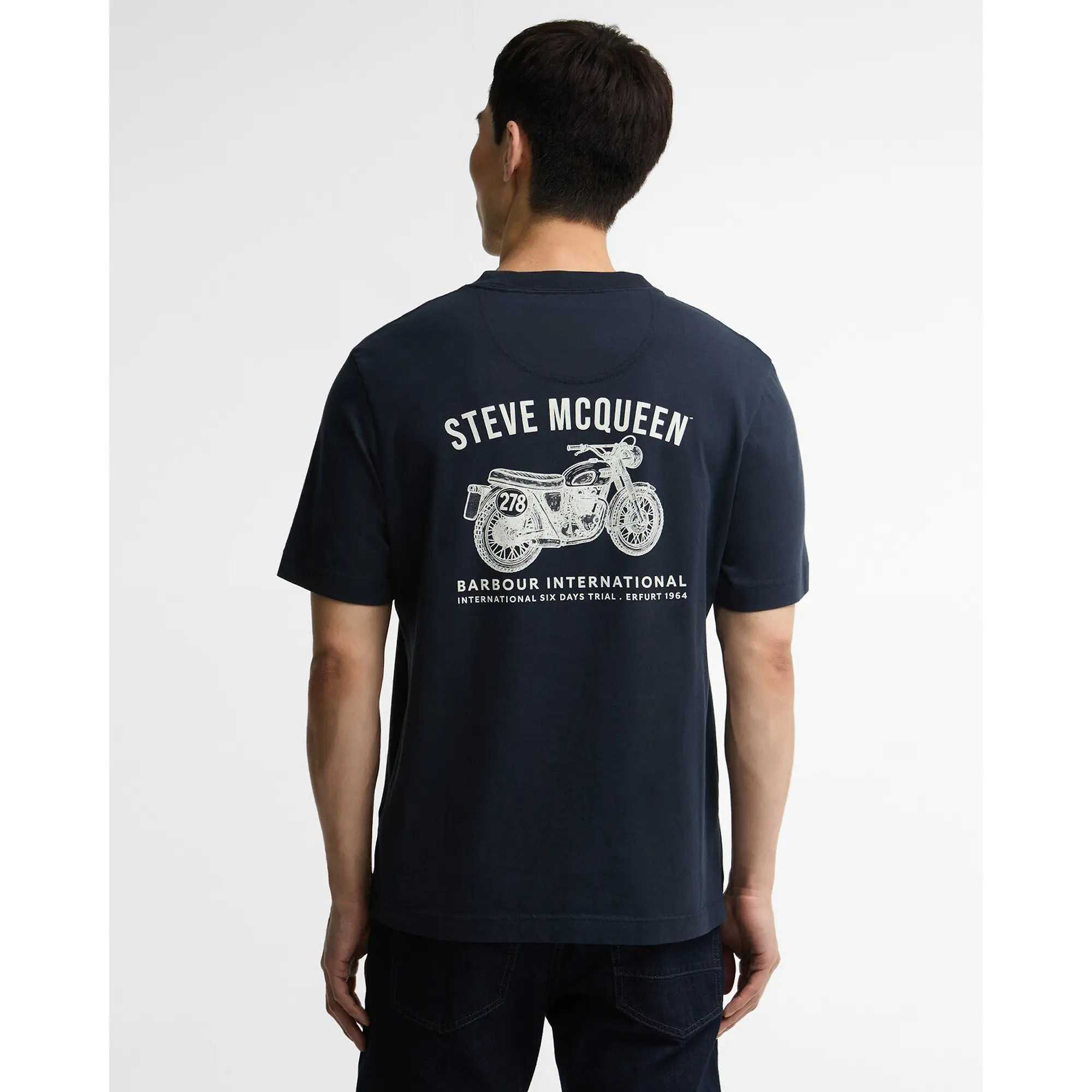 Product image 4 of 7 of Barbour International Men's Steve McQueen Grange Tee - Navy