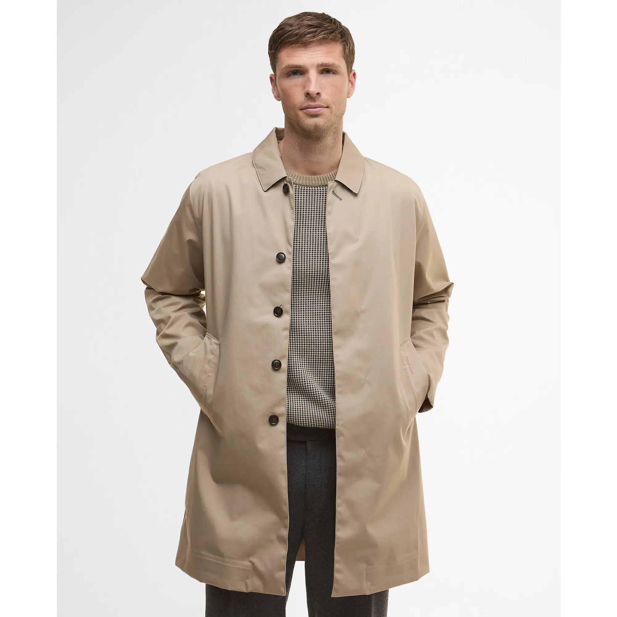 Product image 2 of 7 of Barbour Men's Lorden Waterproof Mac - Washed Stone