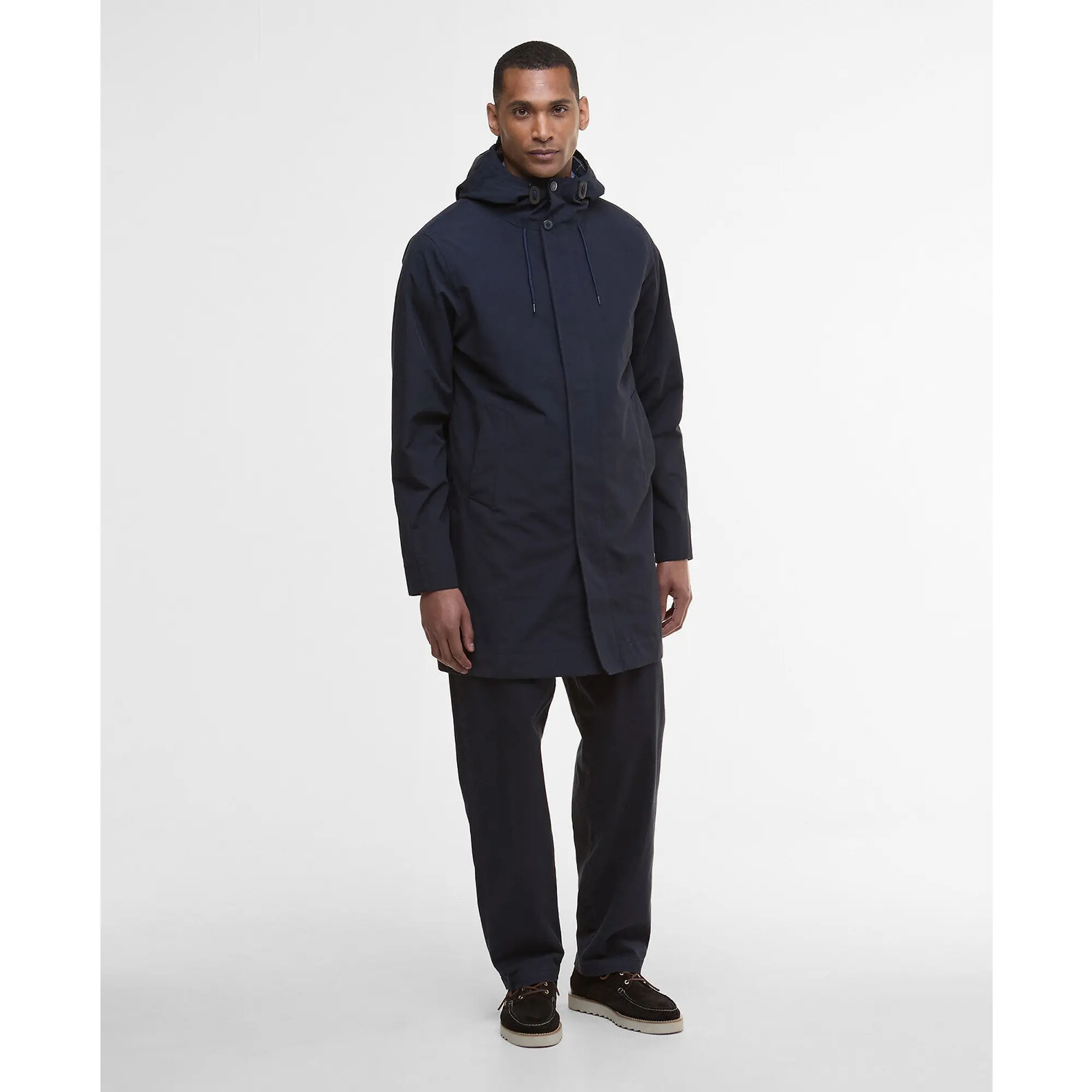 Product image 3 of 7 of Barbour Men's Hooded Lorden Waterproof Mac - Navy
