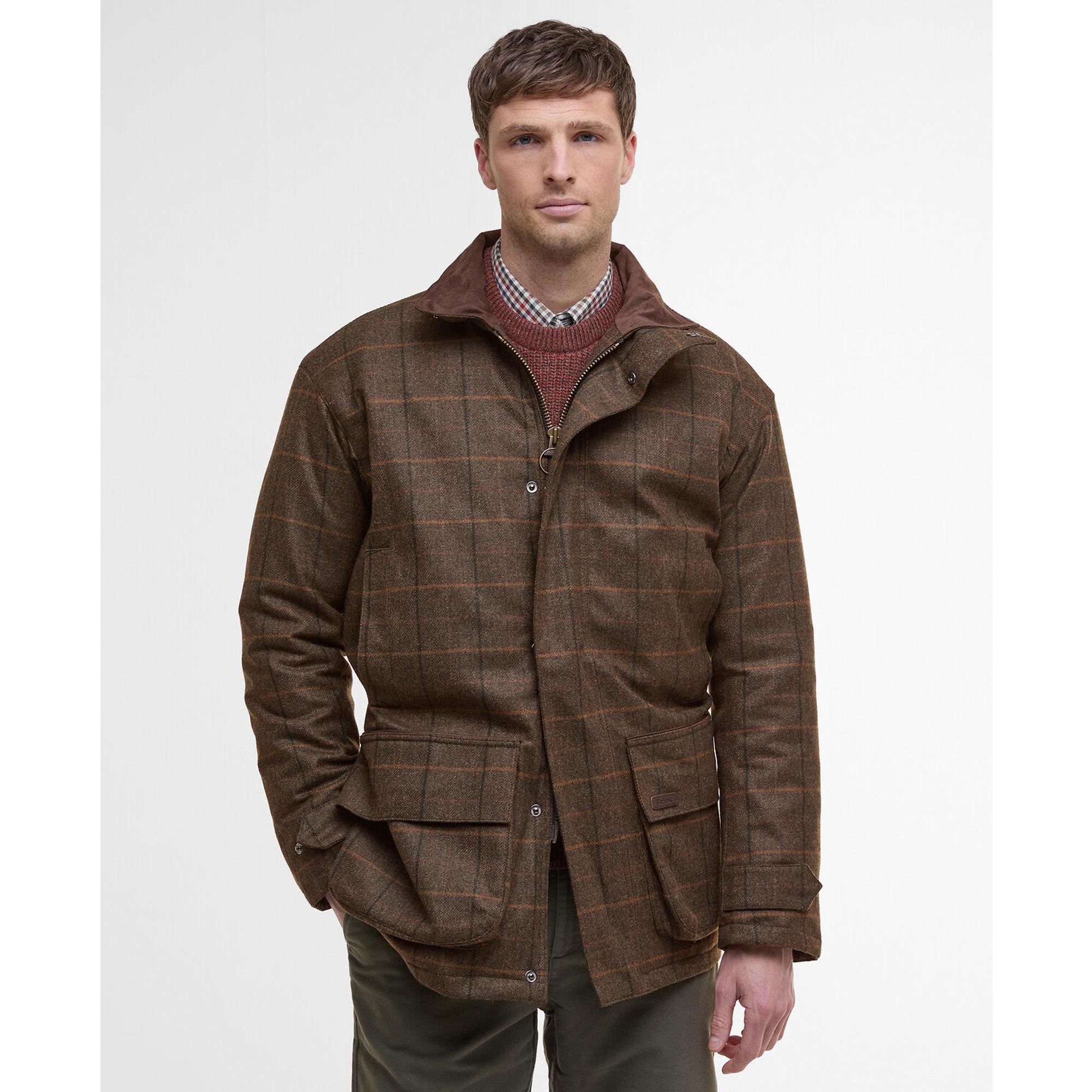 Barbour Men's Beaconsfield Wool Jacket - Burnhill Brown Check
