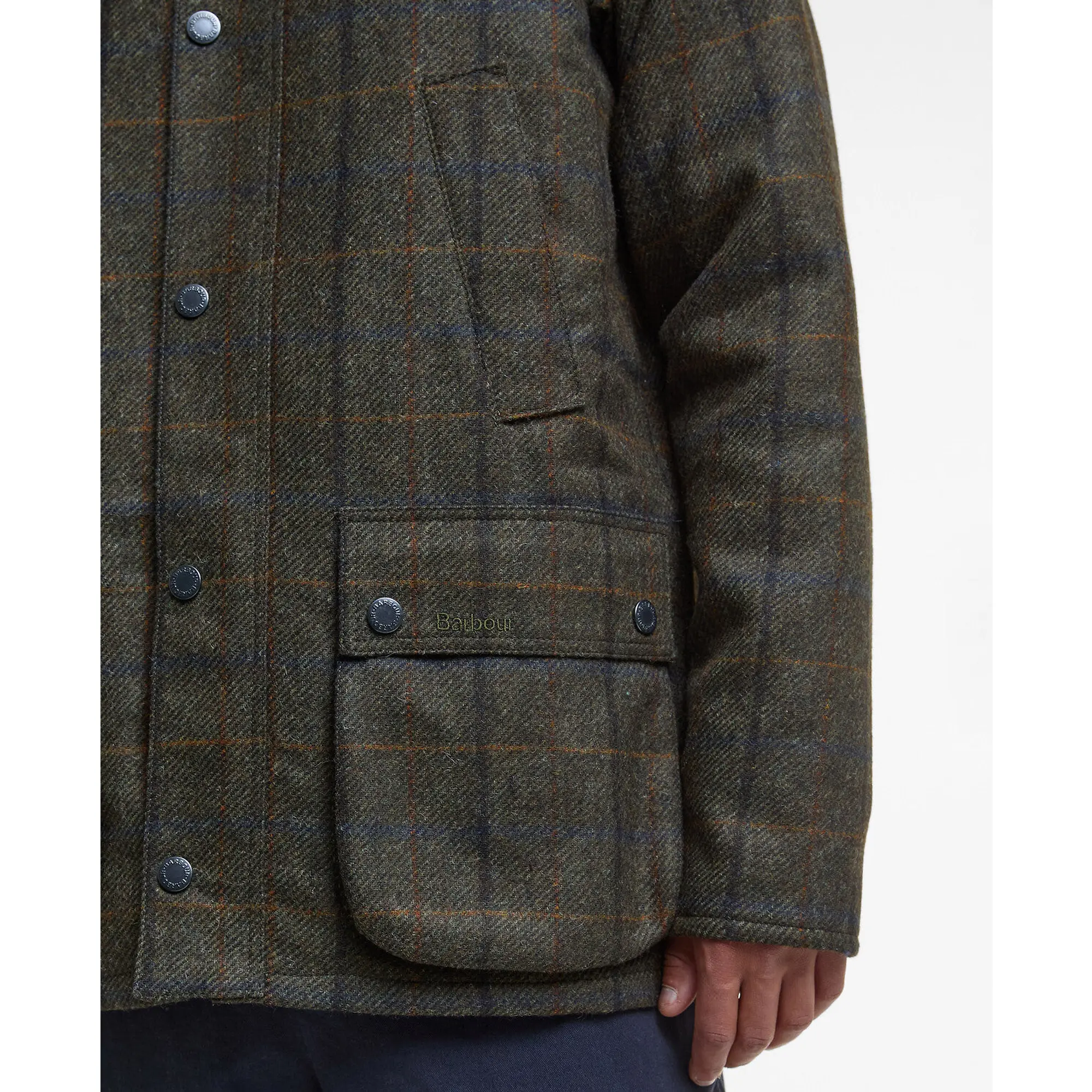 Product image 7 of 9 of Barbour Men's Bedale Check Wool Jacket - Brown