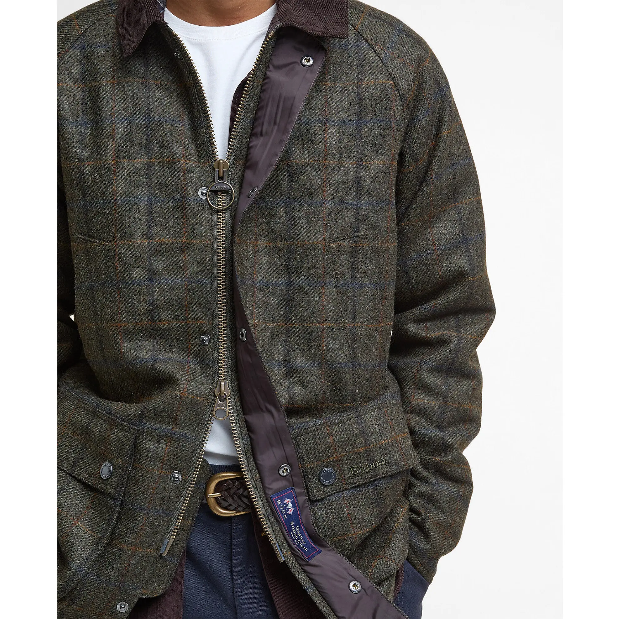 Product image 8 of 9 of Barbour Men's Bedale Check Wool Jacket - Brown