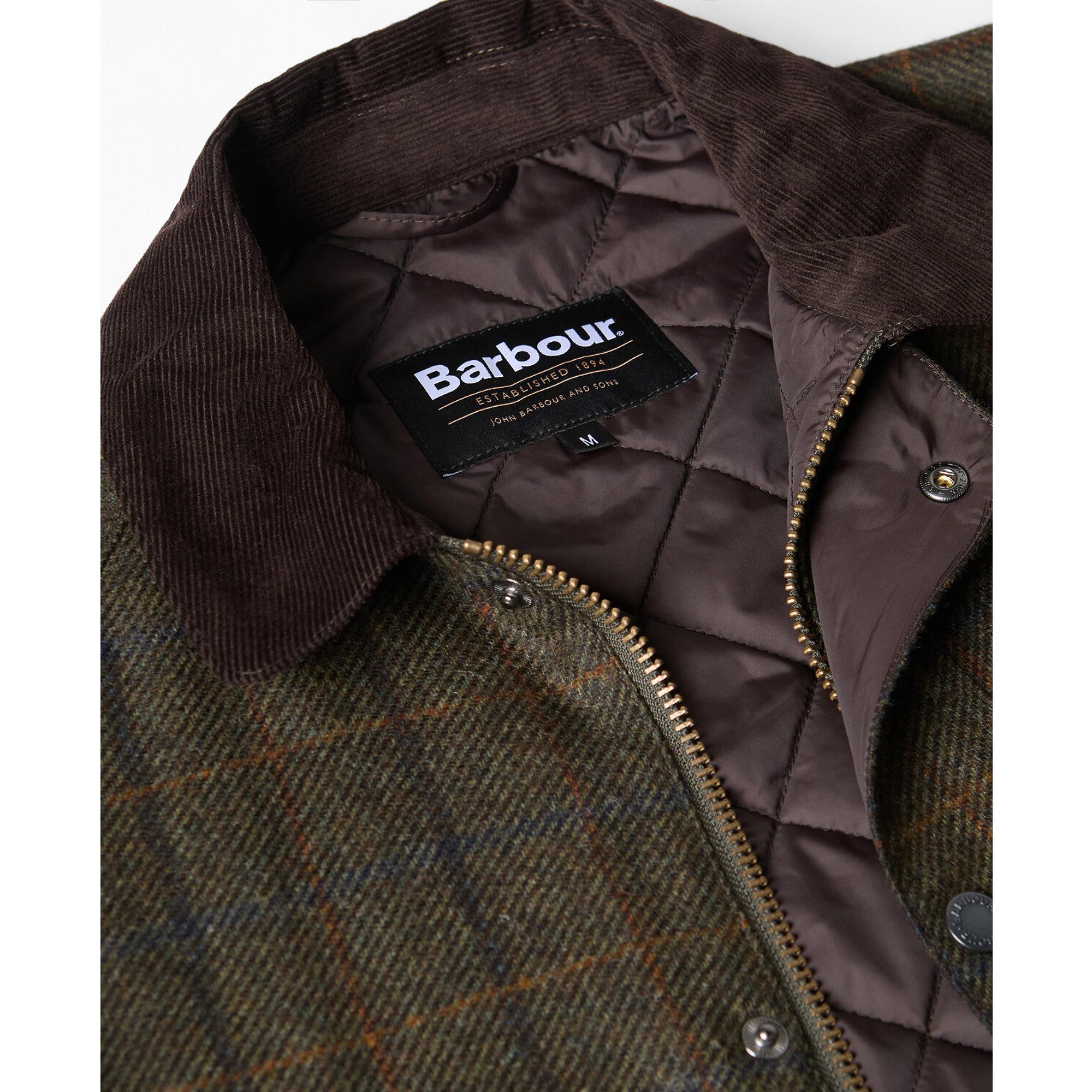 Barbour Men's Bedale Check Wool Jacket - Brown | British Attire
