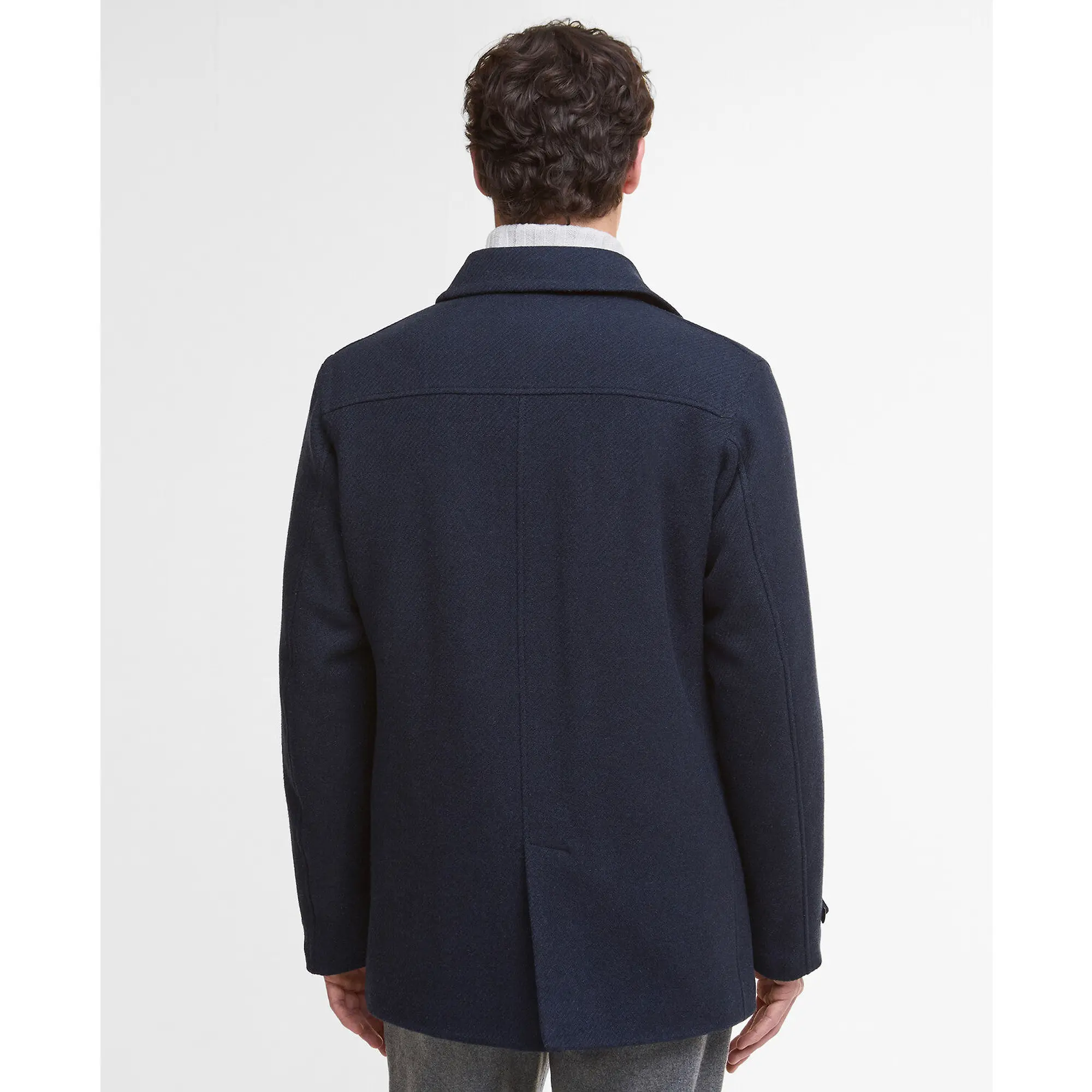 Product image 4 of 7 of Barbour Men's Newfield Wool Pea Coat - Navy/Classic