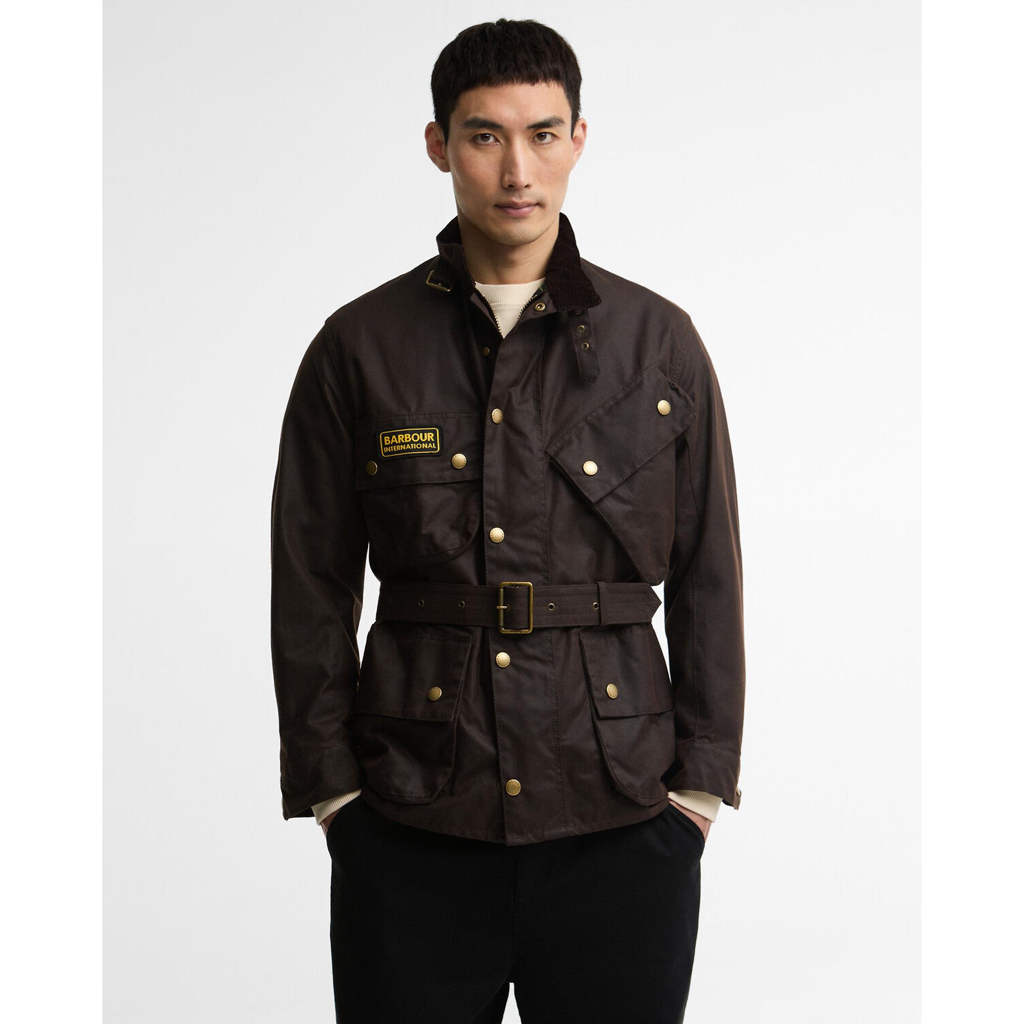 Barbour International Men's Original Waxed Jacket - Black Oak