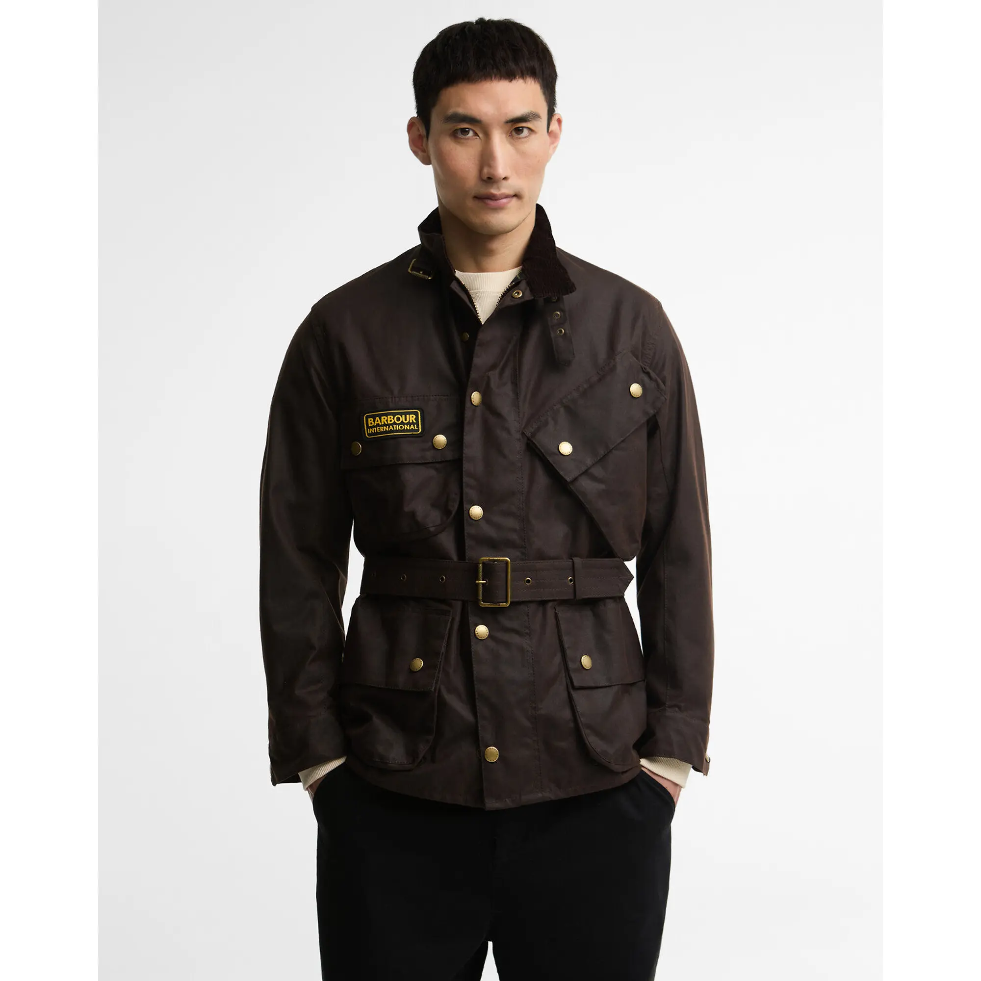 Product image 2 of 7 of Barbour International Men's Original Wax Jacket - Black Oak