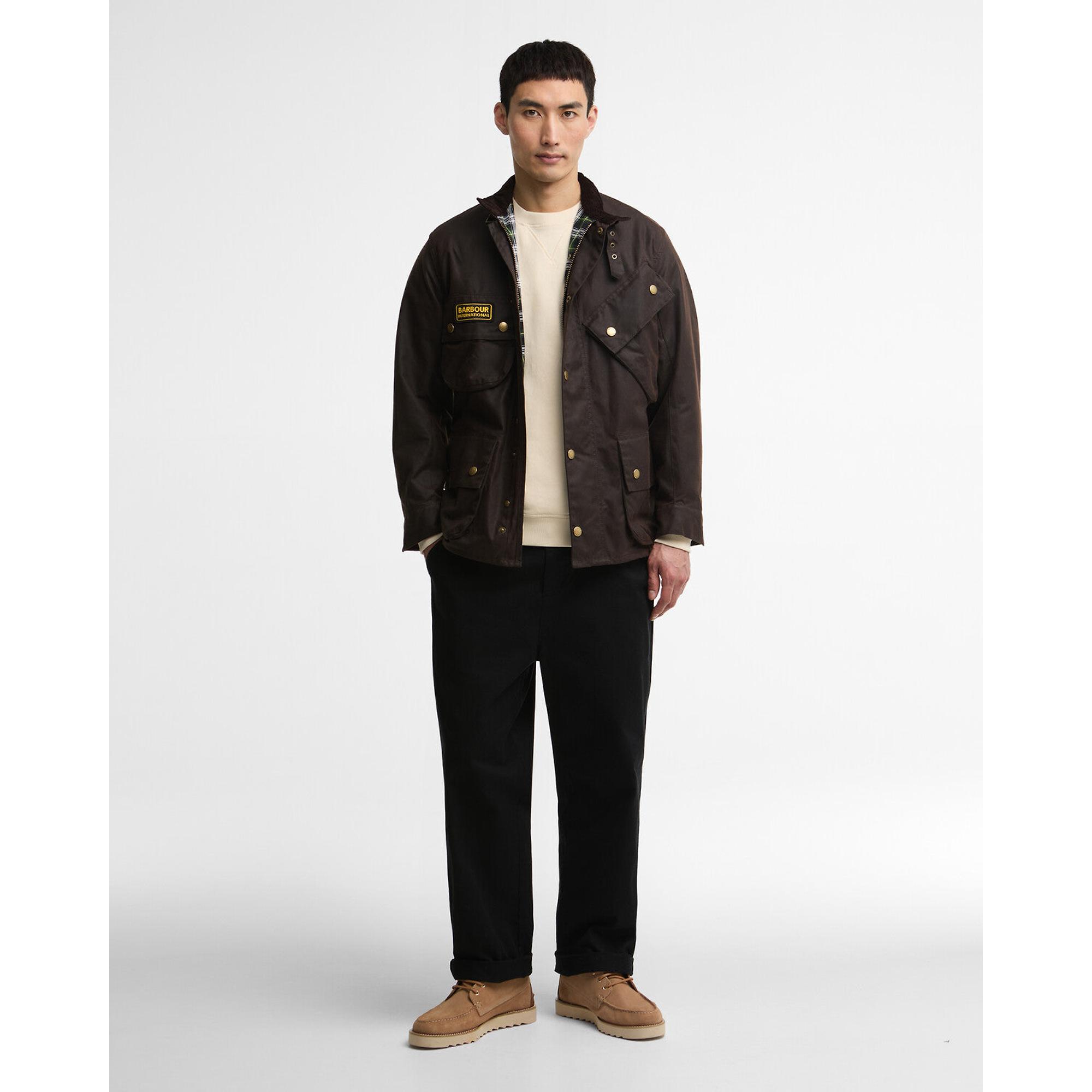 Barbour International Men's Original Waxed Jacket - Black Oak