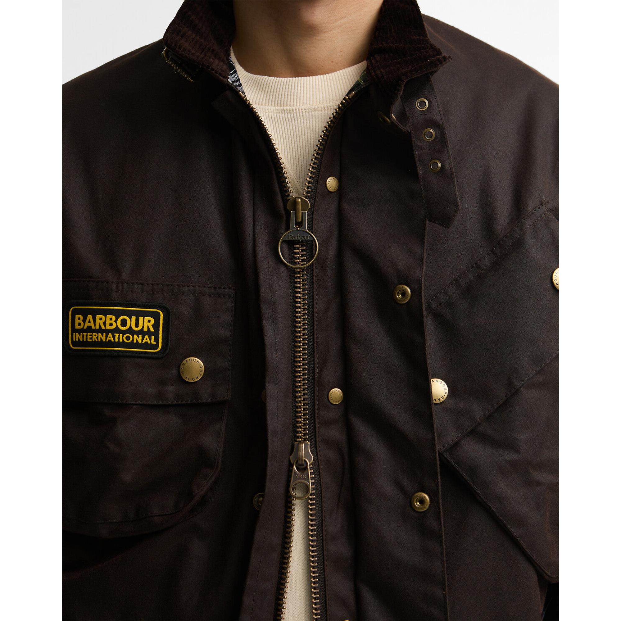Barbour International Men's Original Waxed Jacket - Black Oak