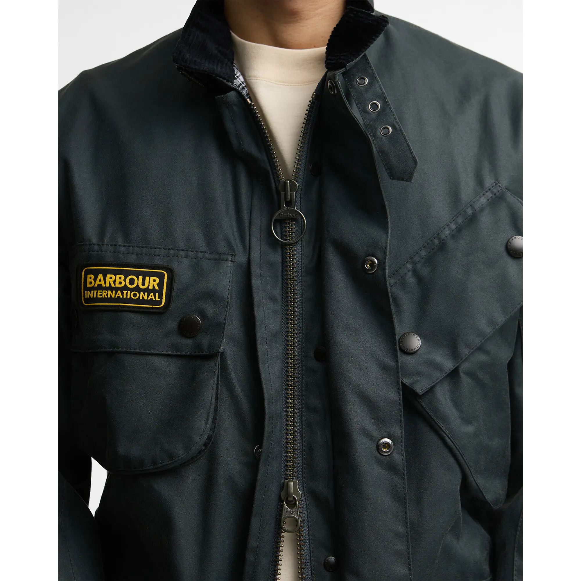 Product image 6 of 7 of Barbour International Men's Original Wax Jacket - Dark Slate