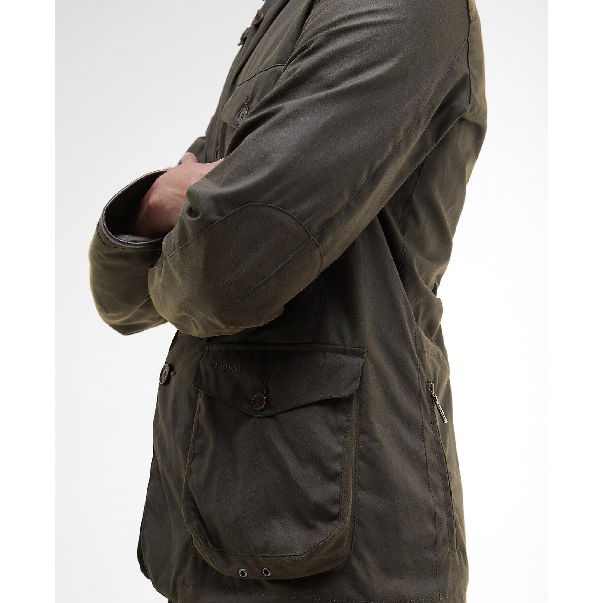 Barbour Men's Beacon Sports Wax Jacket - Olive | British Attire