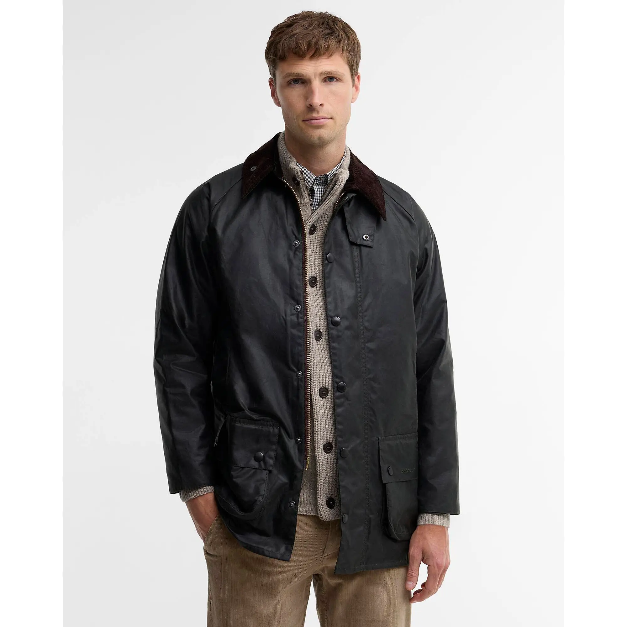 Product image 2 of 10 of Barbour Men's Beaufort Waxed Jacket - Sage
