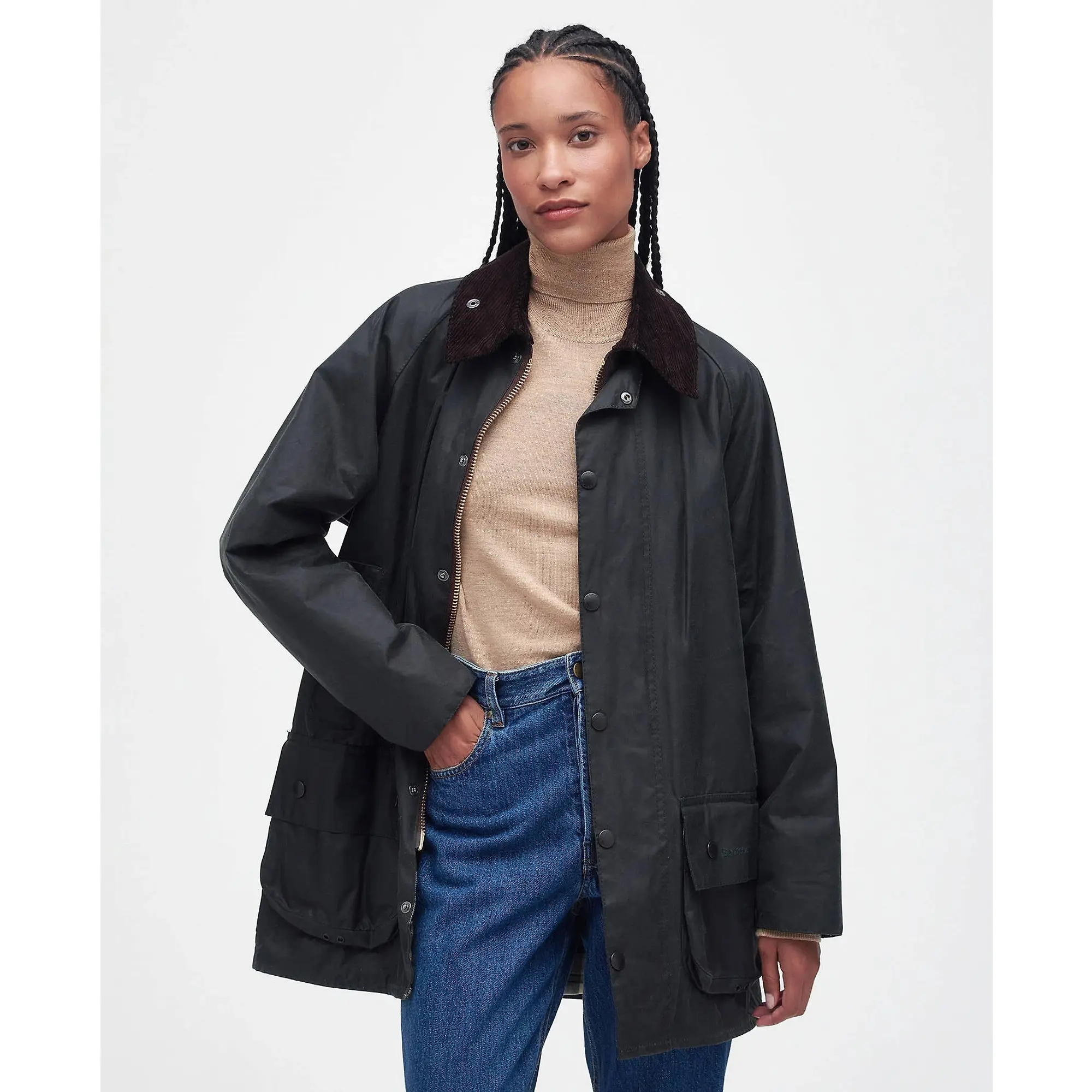 Product image 8 of 10 of Barbour Men's Beaufort Waxed Jacket - Sage