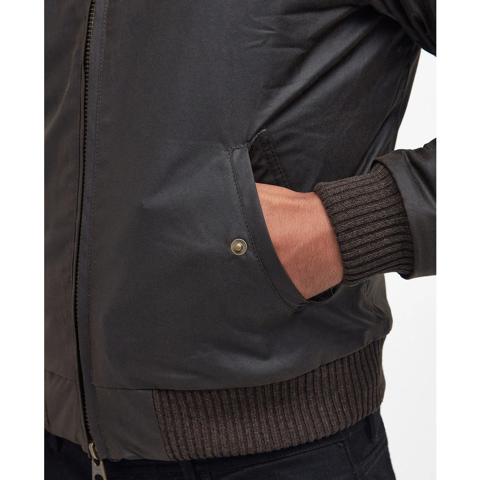 Product image 7 of 8 of Barbour International Men's Steve McQueen Merchant Wax Jacket - Olive
