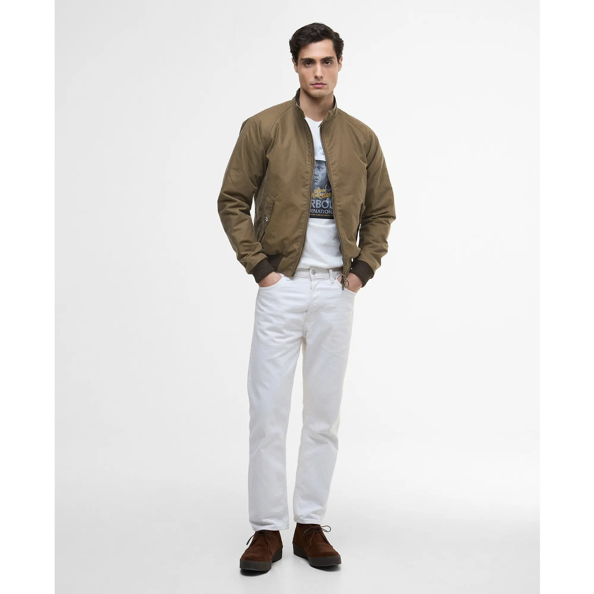 Product image 3 of 9 of Barbour International Men's Steve McQueen Merchant Wax Jacket - Sand
