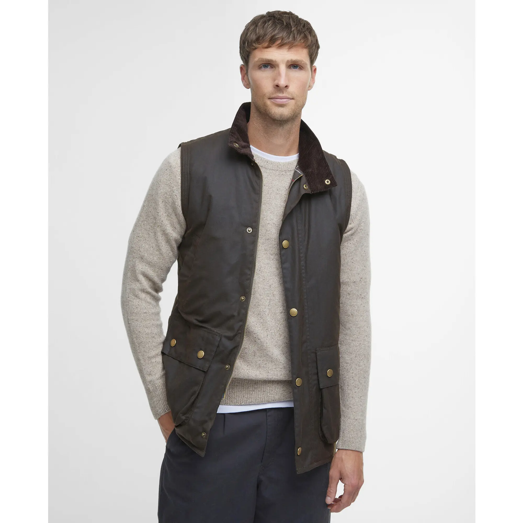 Product image 2 of 9 of Barbour Men's Westmorland Wax Gilet - Olive
