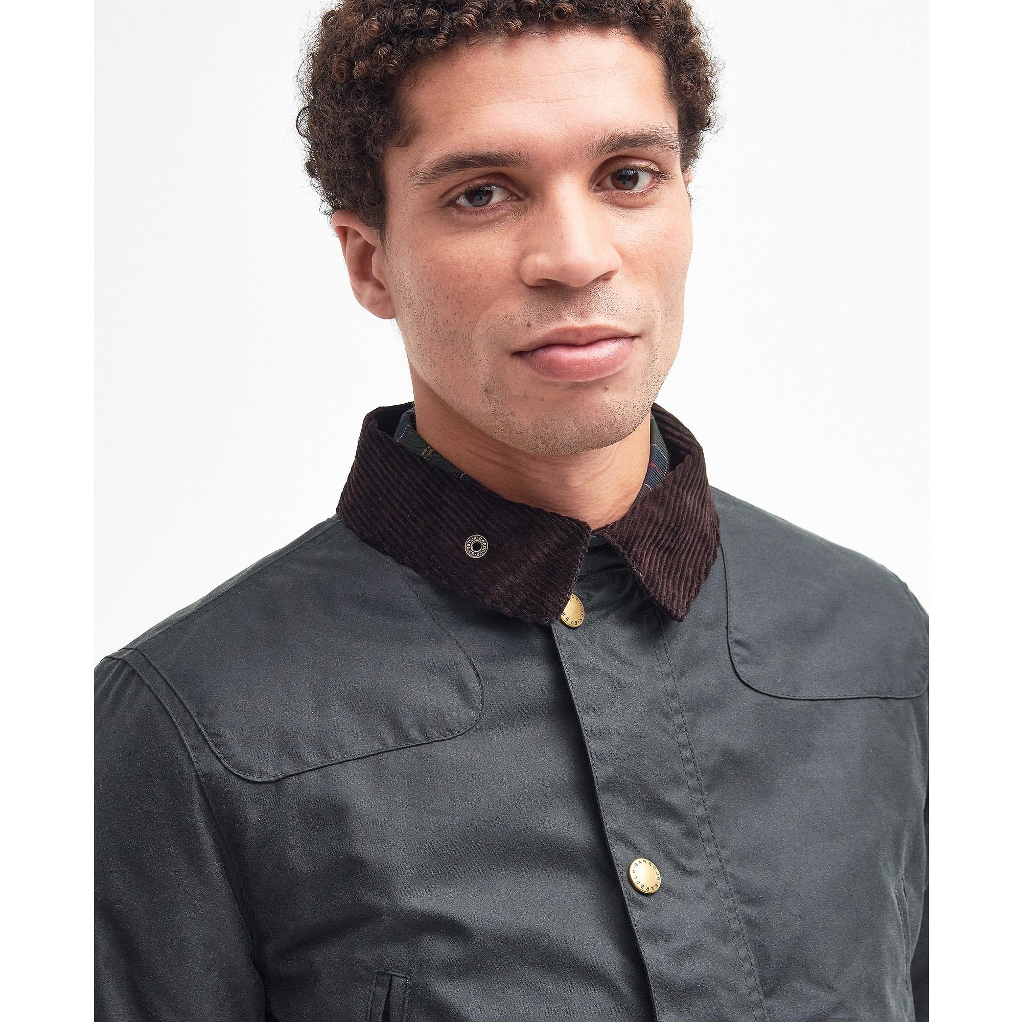Barbour Men's Reelin Wax Jacket - Sage | British Attire