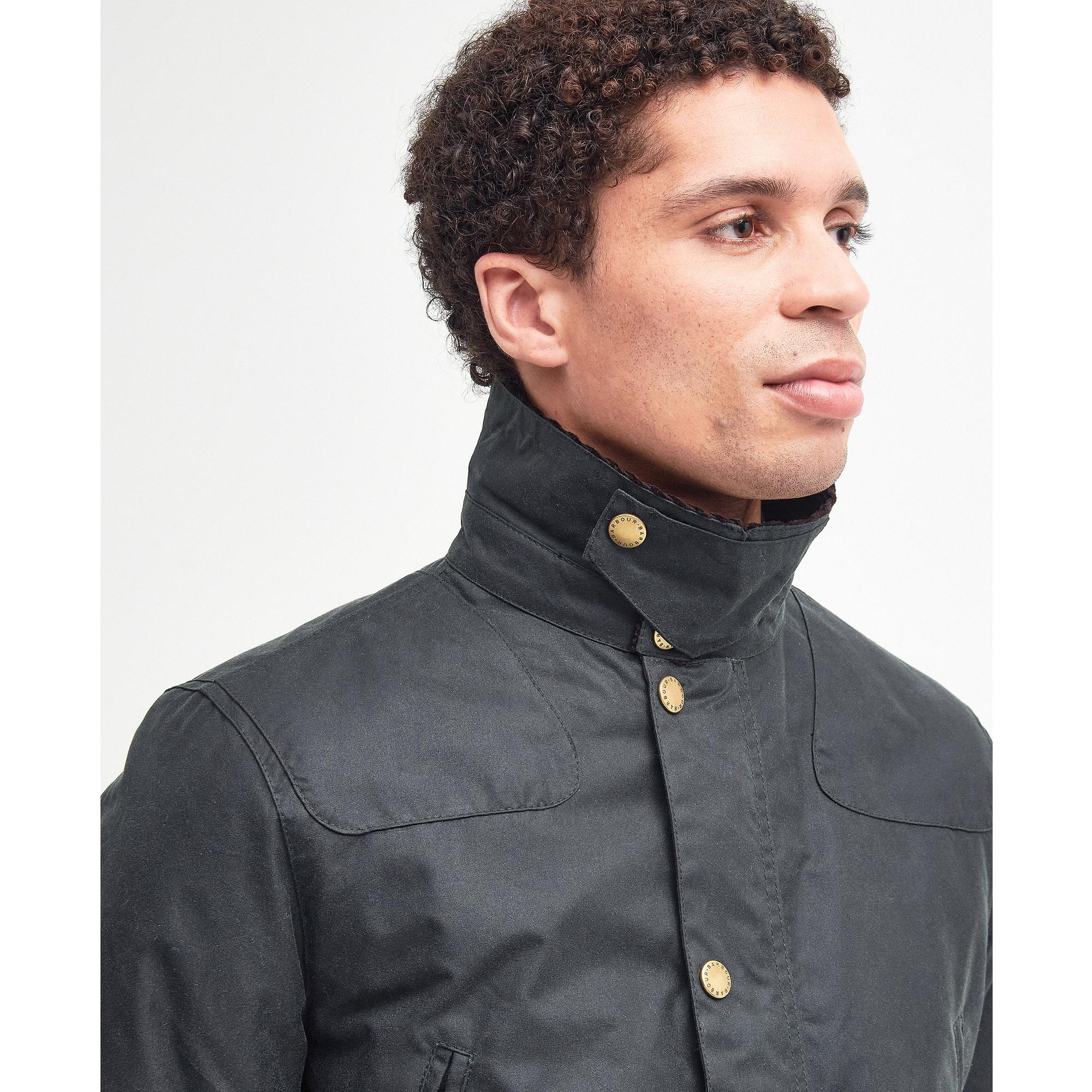 Barbour Men's Reelin Wax Jacket - Sage | British Attire