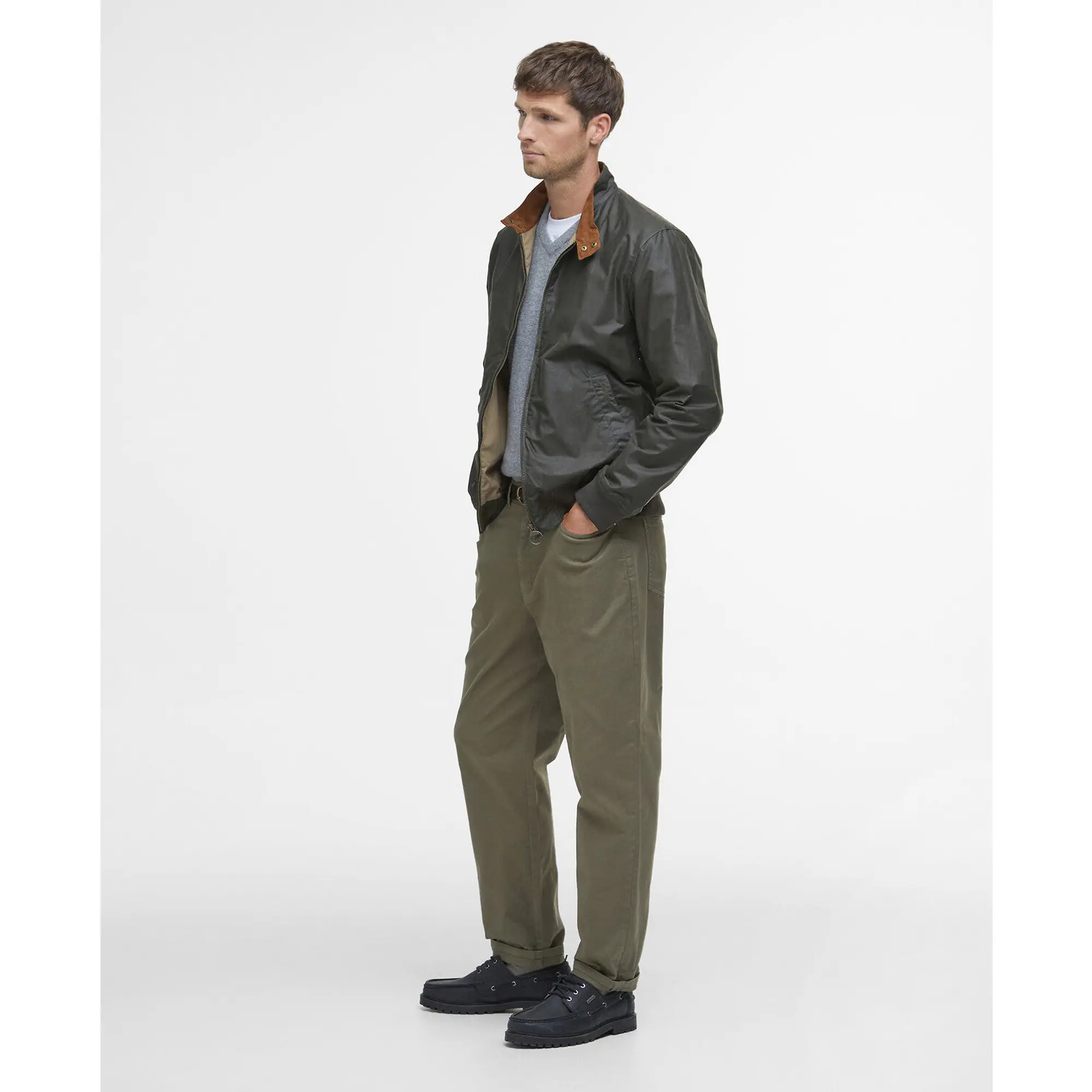 Product image 3 of 8 of Barbour Men's Lightweight Royston Wax Jacket - Archive Olive