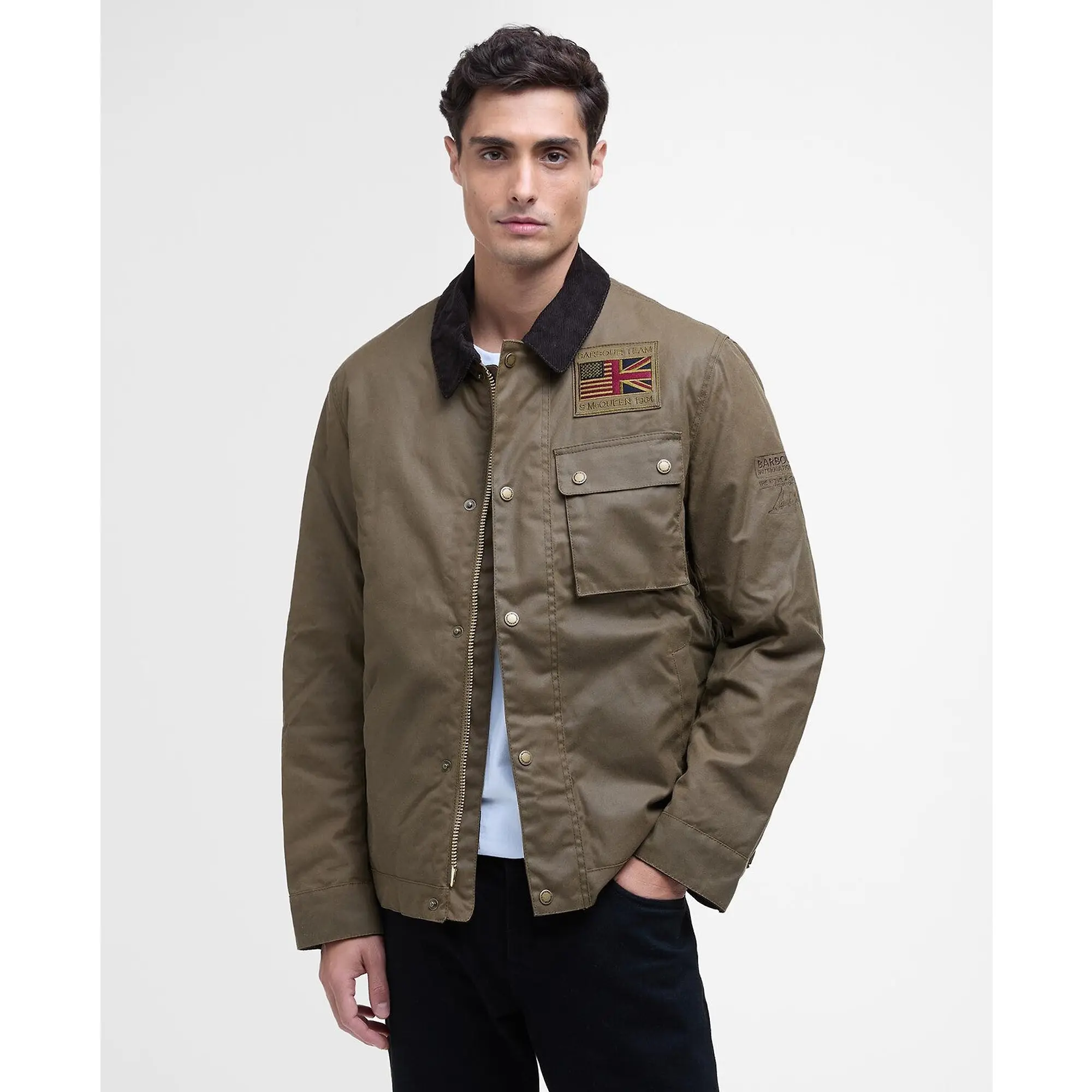 Product image 2 of 7 of Barbour International Men's Steve McQueen Workers Wax Jacket - Sand
