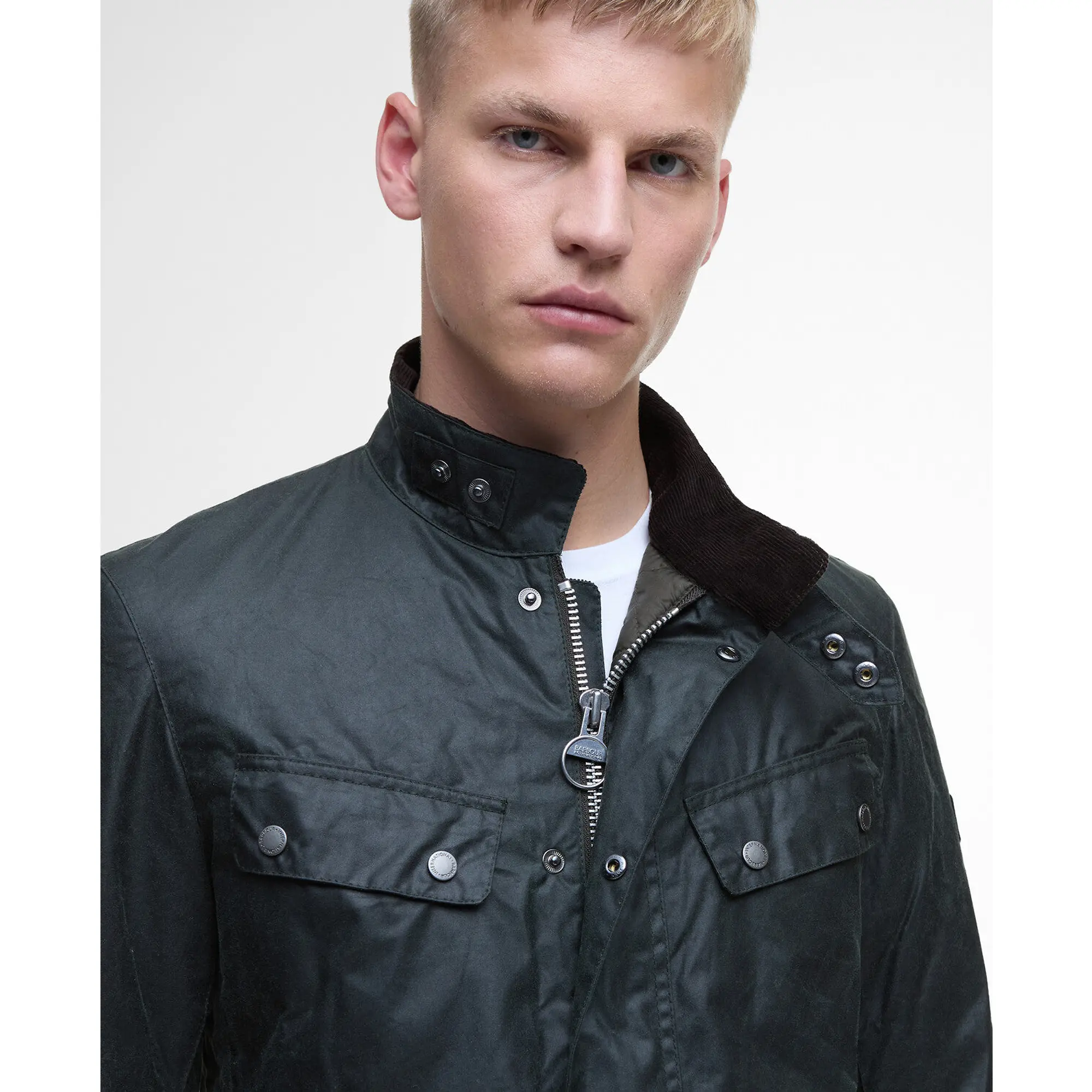 Product image 6 of 9 of Barbour International Men's Tourer Duke Wax Jacket - Sage