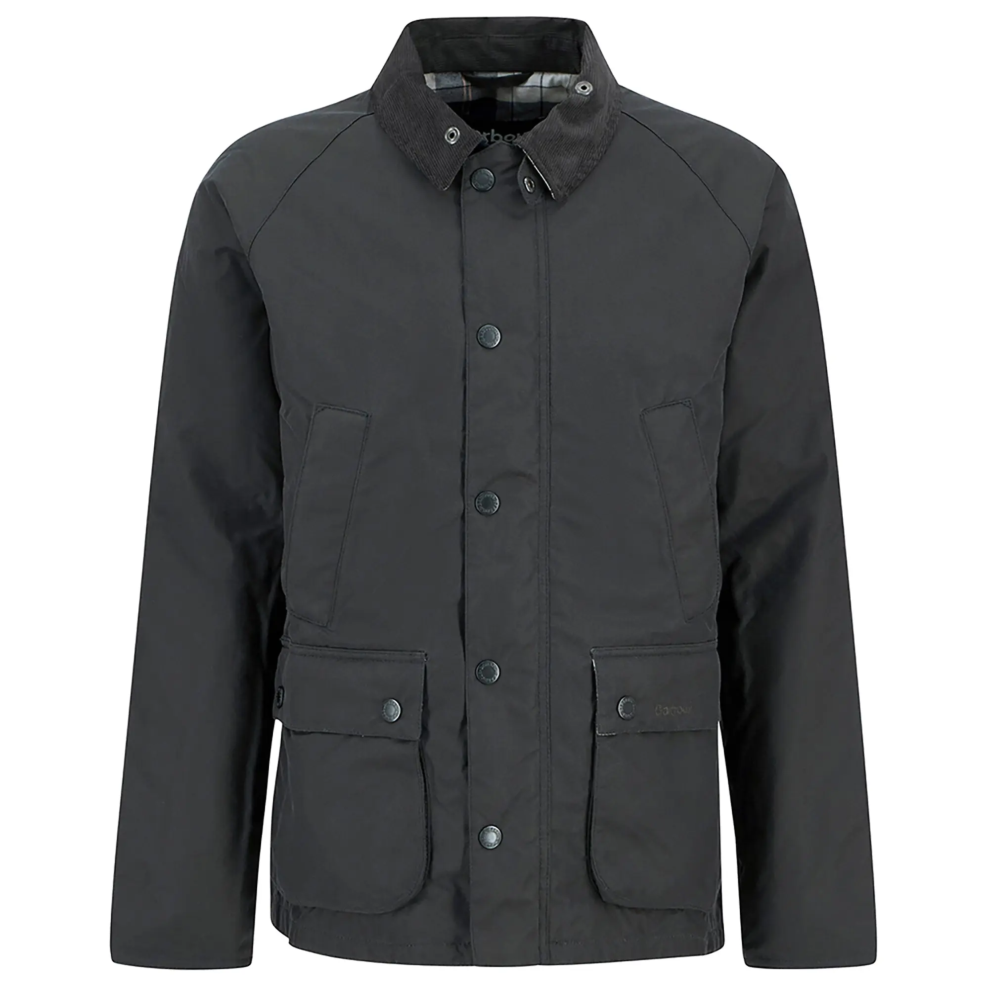 Product image 1 of 8 of Barbour Men's Ambleside Wax Jacket - Grey/Tartan