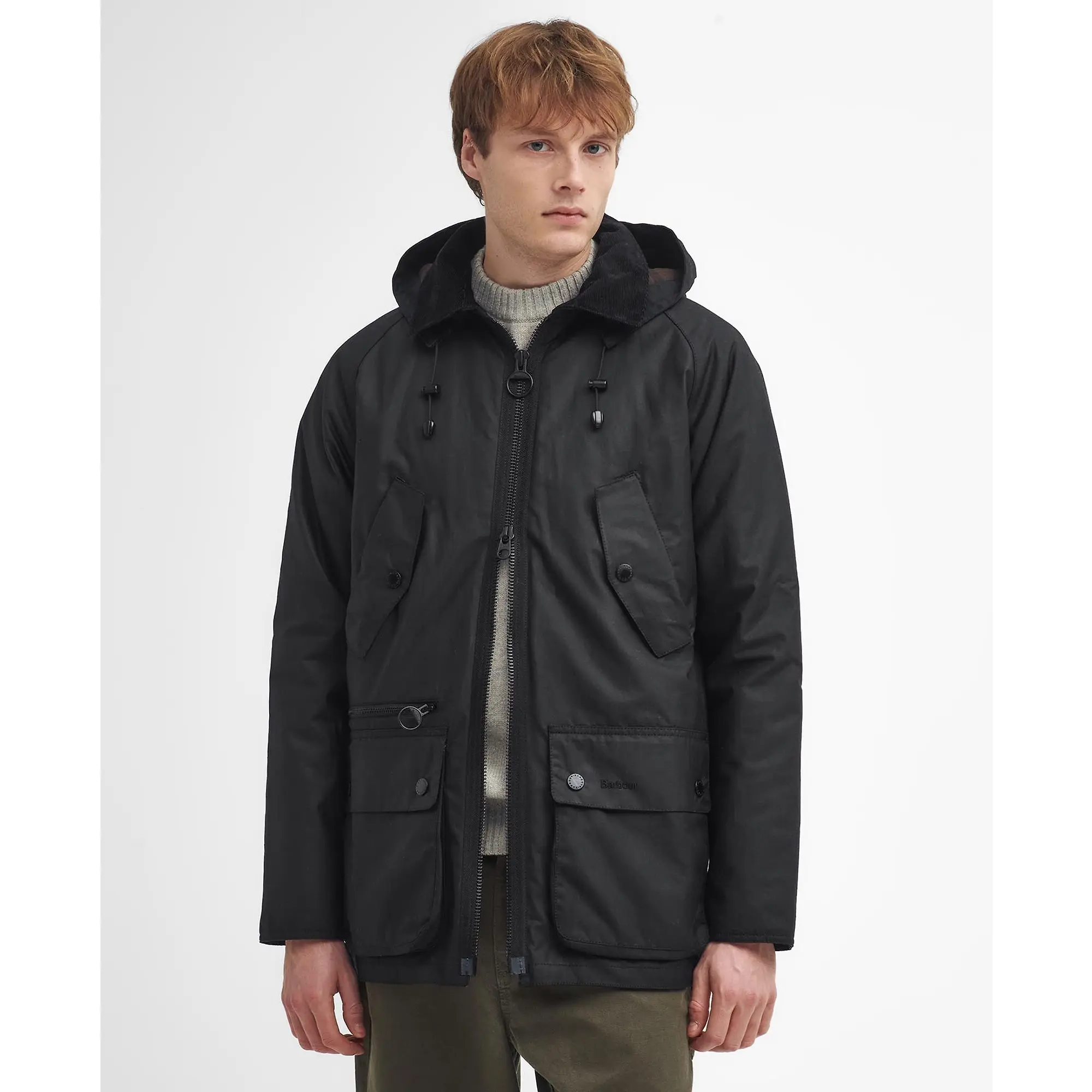 Product image 2 of 9 of Barbour Men's Re-Engineered Beaufort Waxed Jacket - Black