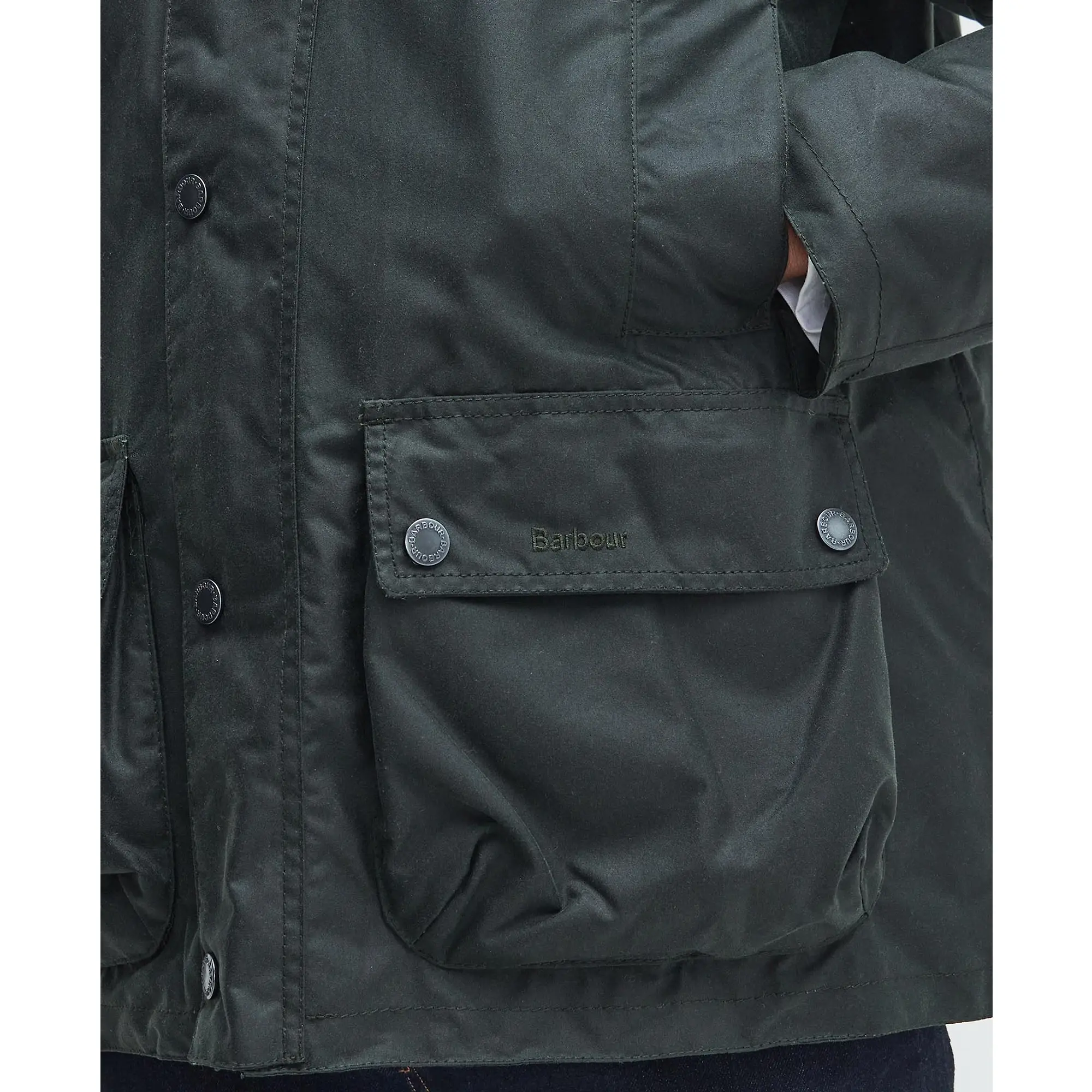 Product image 7 of 9 of Barbour Men's Modern Beaufort Waxed Jacket - Sage