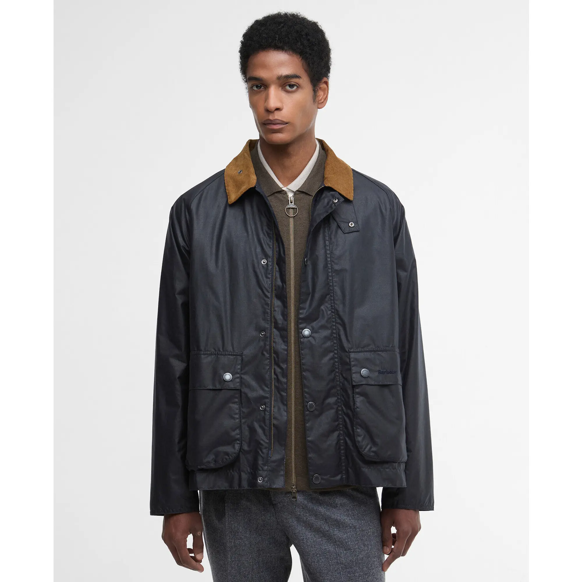 Product image 2 of 7 of Barbour Men's Modern Bedale Wax Jacket - Royal Navy/Highland Loch