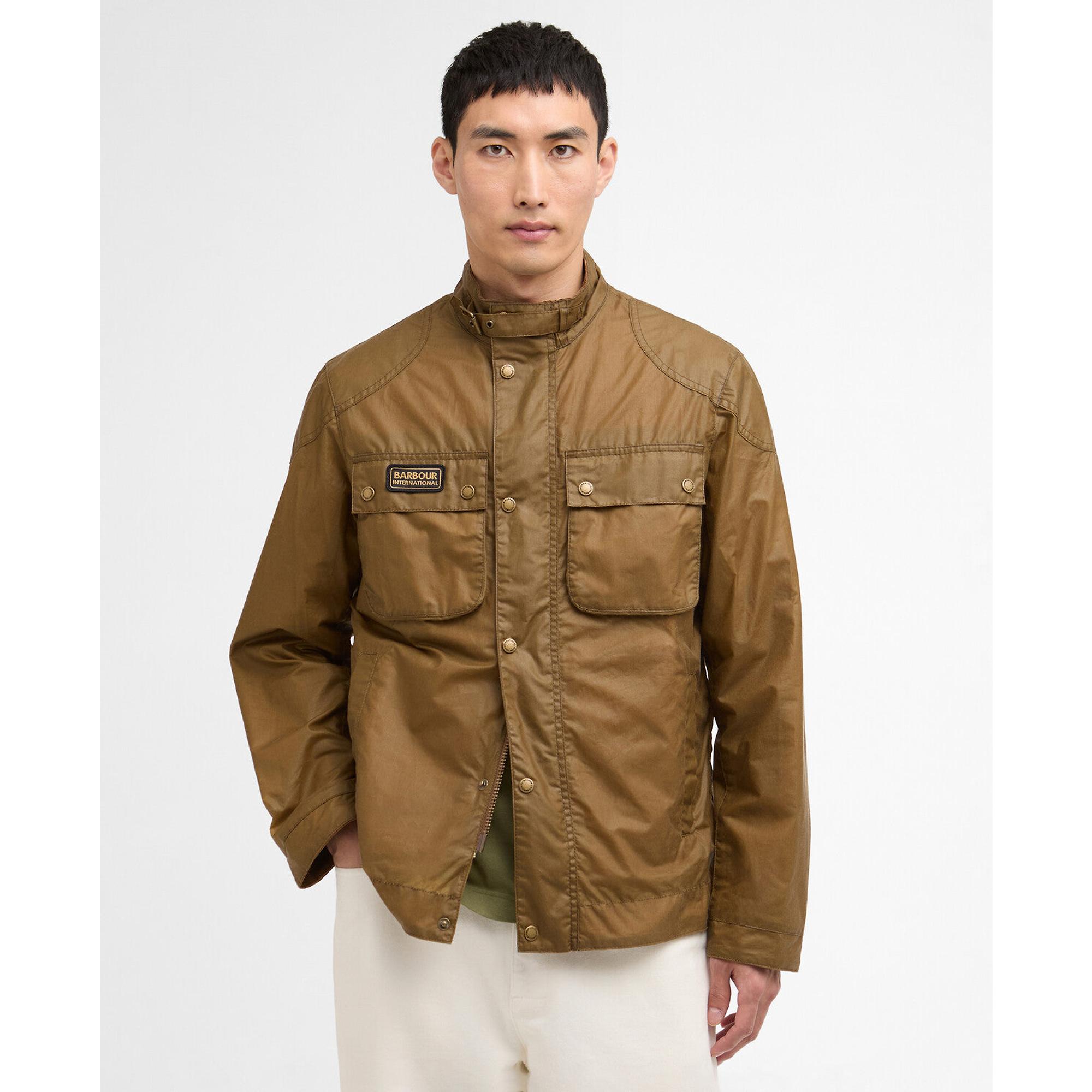 Barbour International Men's Merton Wax Jacket - Sand | British Attire