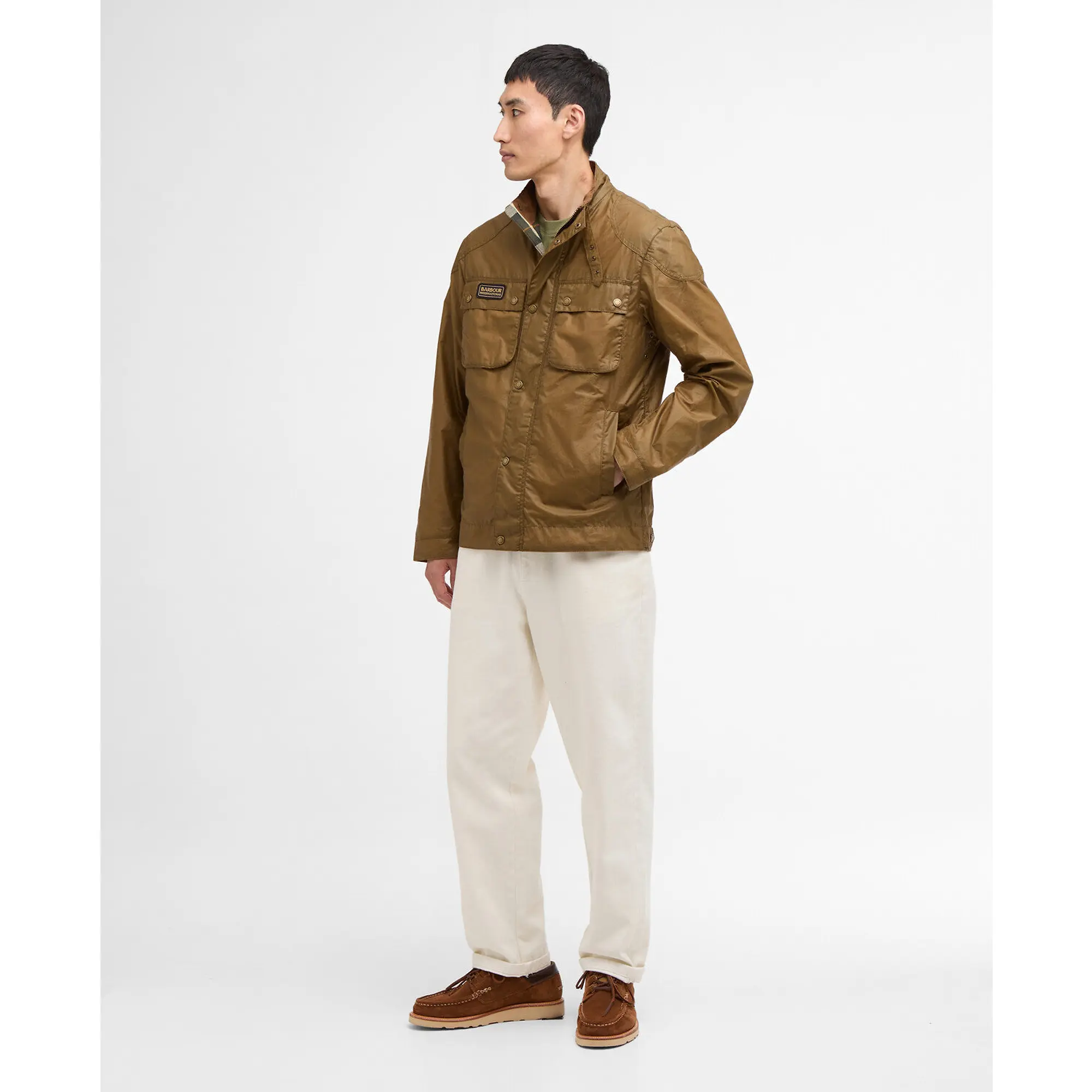 Product image 3 of 8 of Barbour International Men's Merton Wax Jacket - Sand