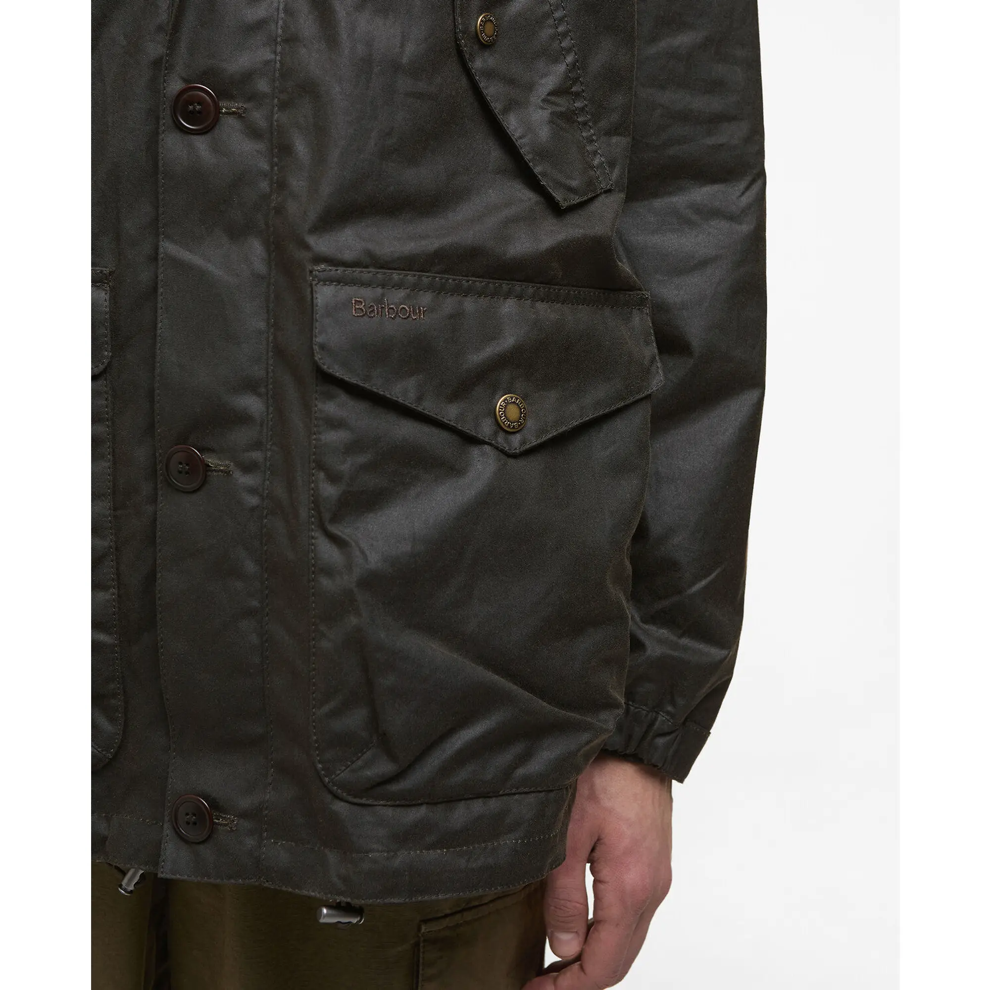 Product image 7 of 8 of Barbour Men's Re-Engineered Endurance Mountain Wax Parka - Olive